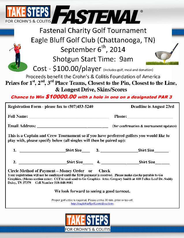 10000 CCFA Golf Tournament Flyer 2014 TN 1