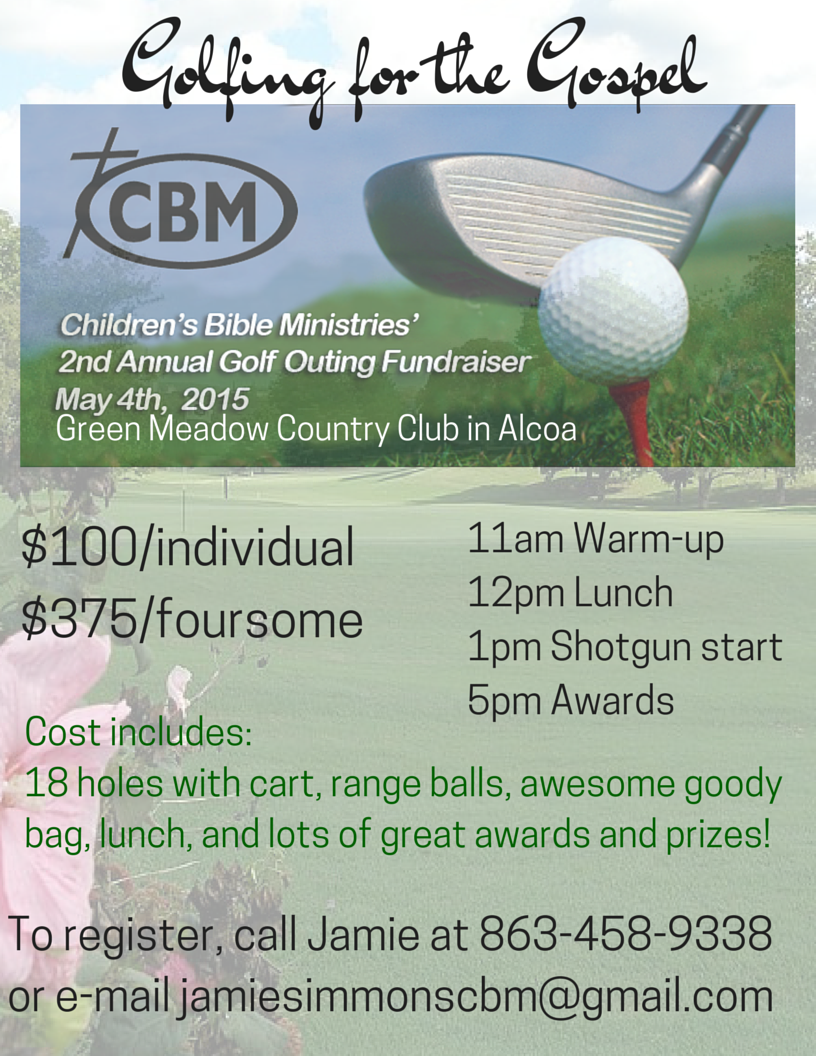 CBM Golf Tourney flyer 2015
