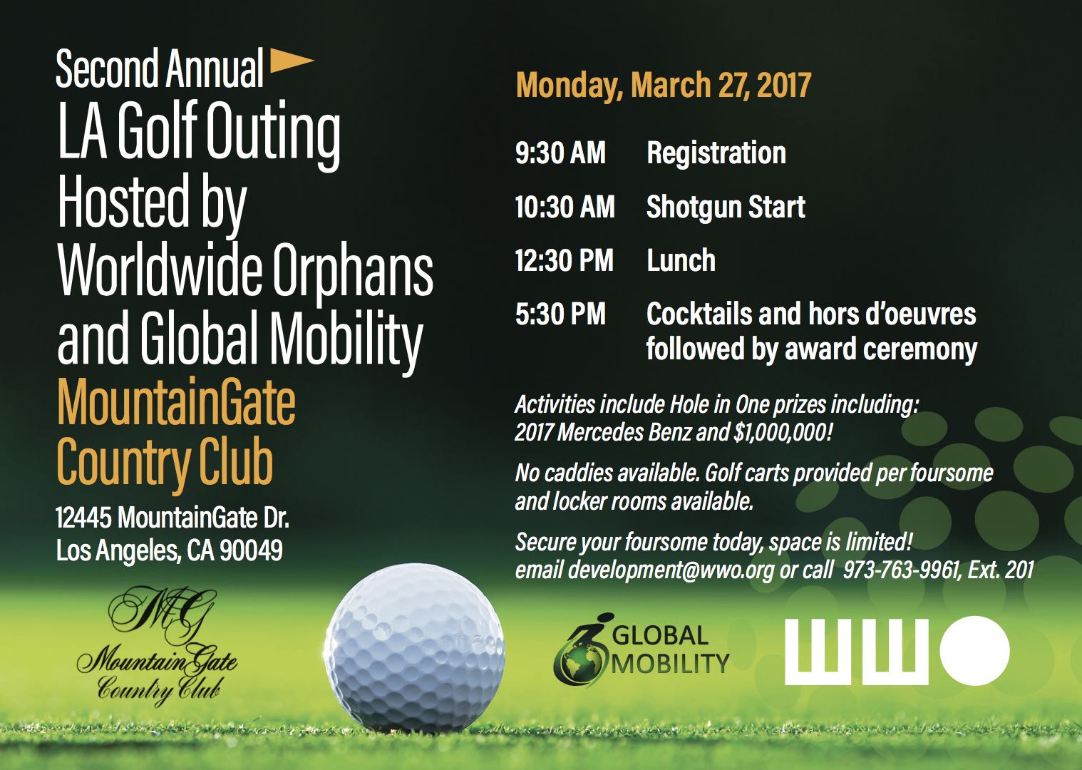 Second Annual LA Golf Outing Hosted by Worldwide Orphans and Global Mobility