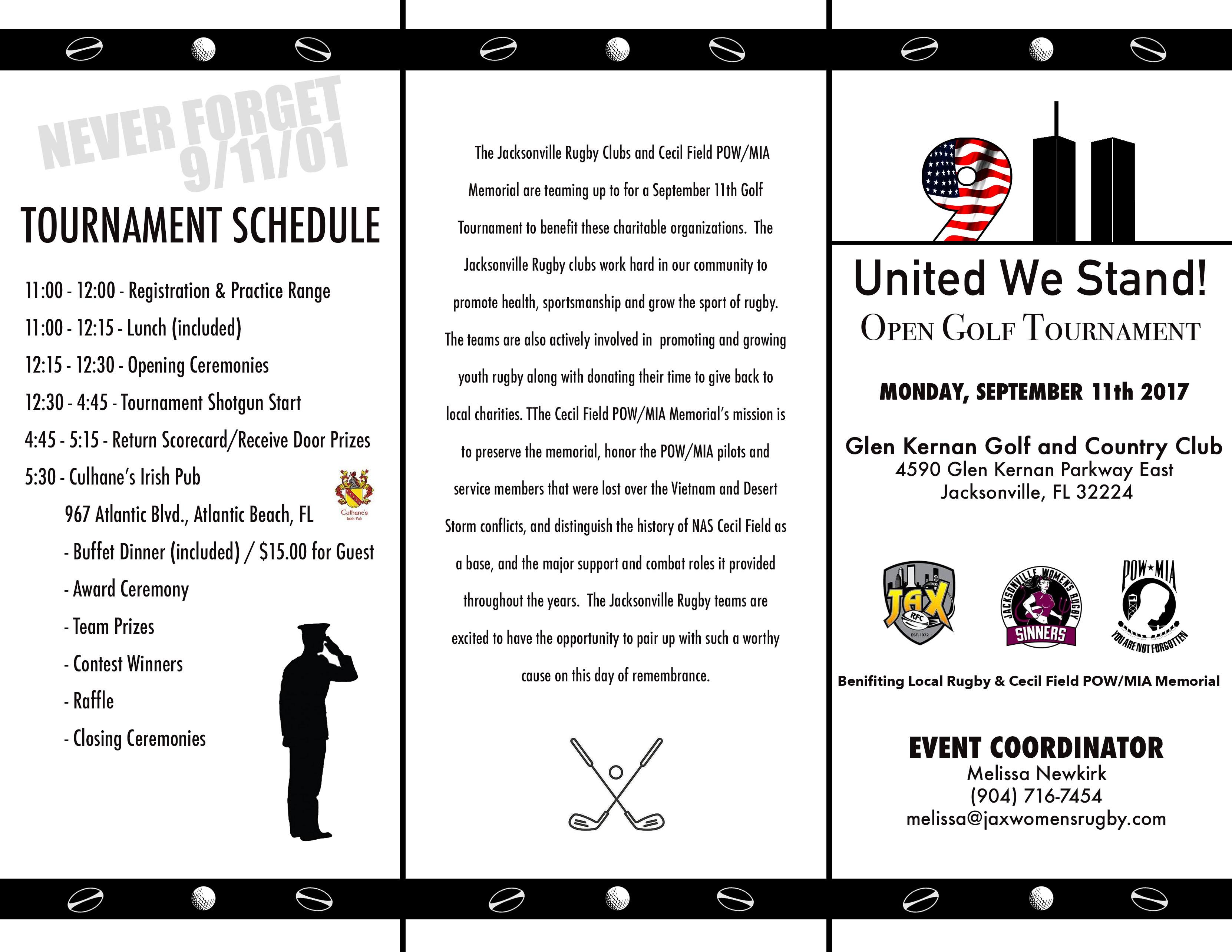 United We Stand! Golf Tournament benefiting Jax Rugby & POW MIA