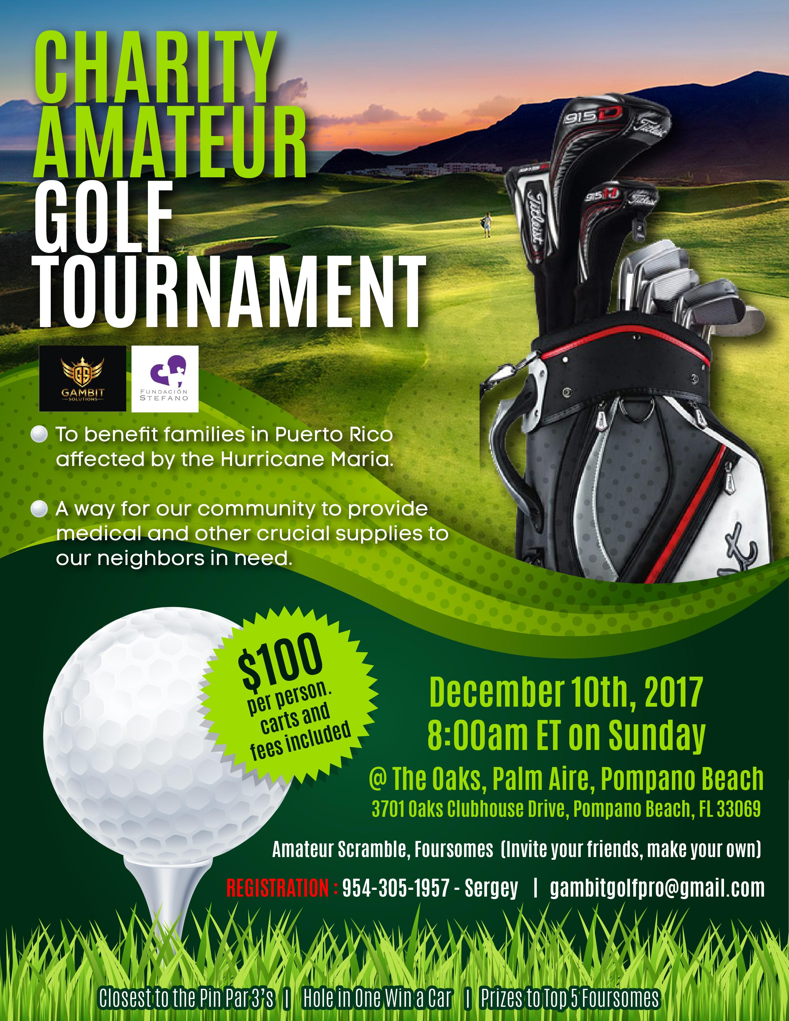 "Golf Cares, Rico Matters" Charity Amateur Golf Tournament