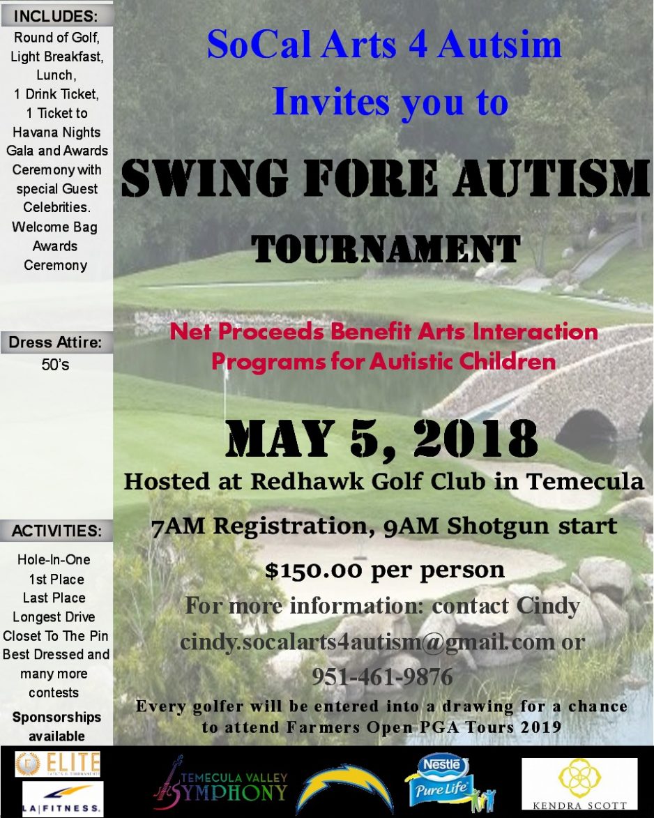 swing fore autism golf flyer