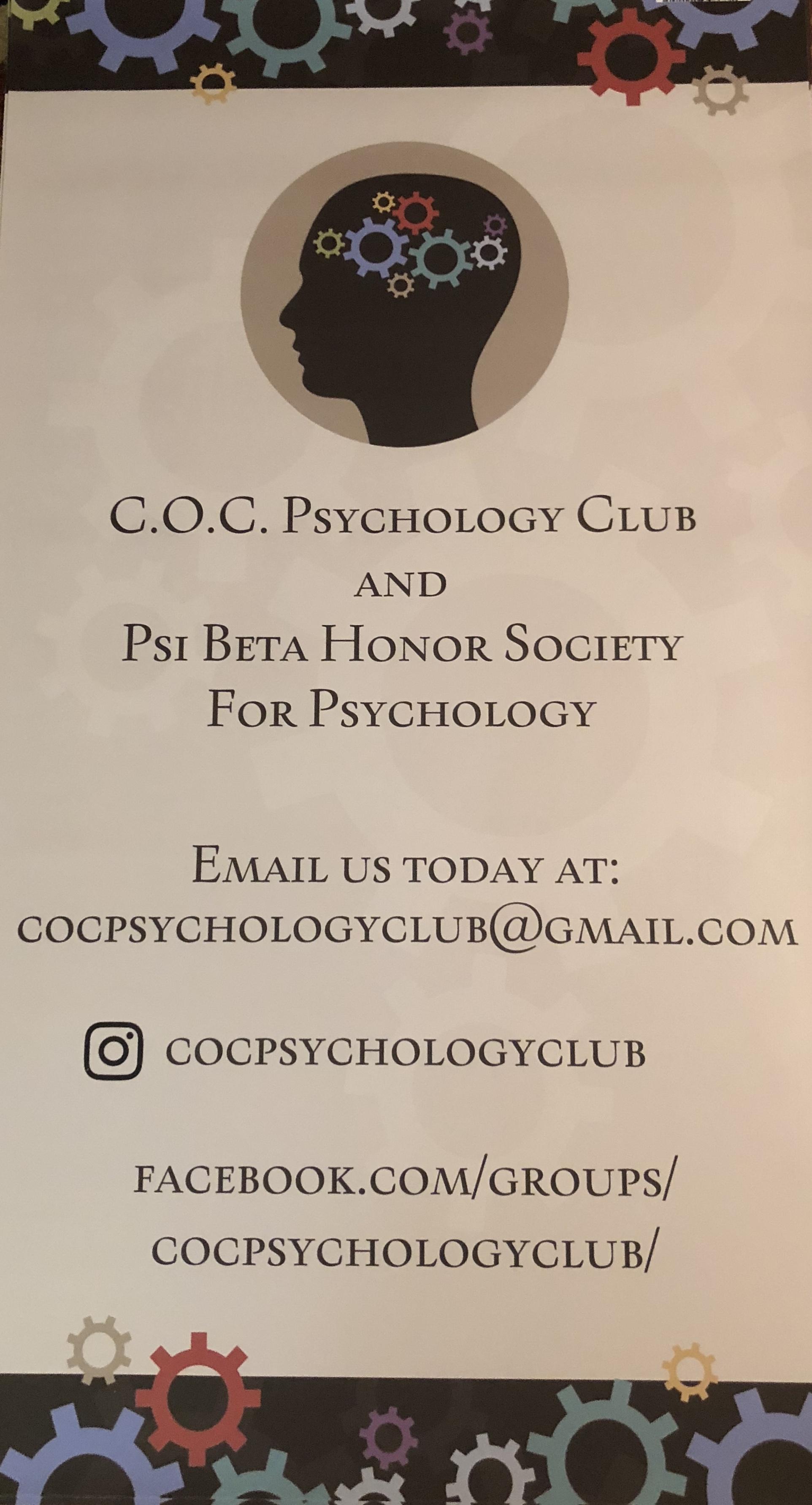 C.O.C. Psychology Club Annual Gratitude Gala/Fundraiser 2018