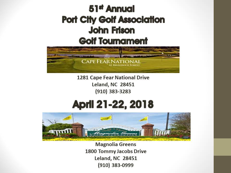 51st Annual Port City Golf Association John Frison Golf Tournament