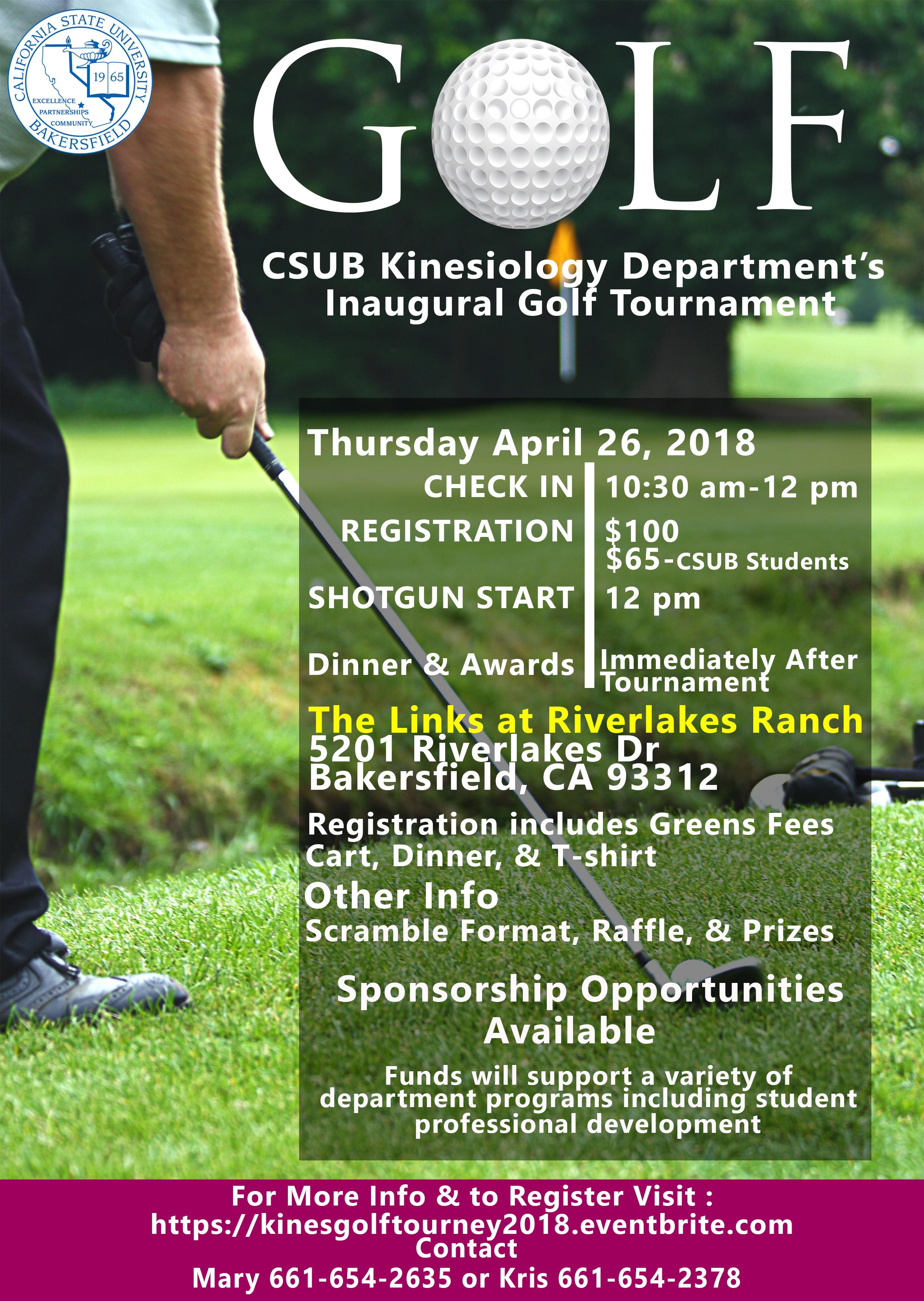 CSUB Kinesiology Department Golf Tournament