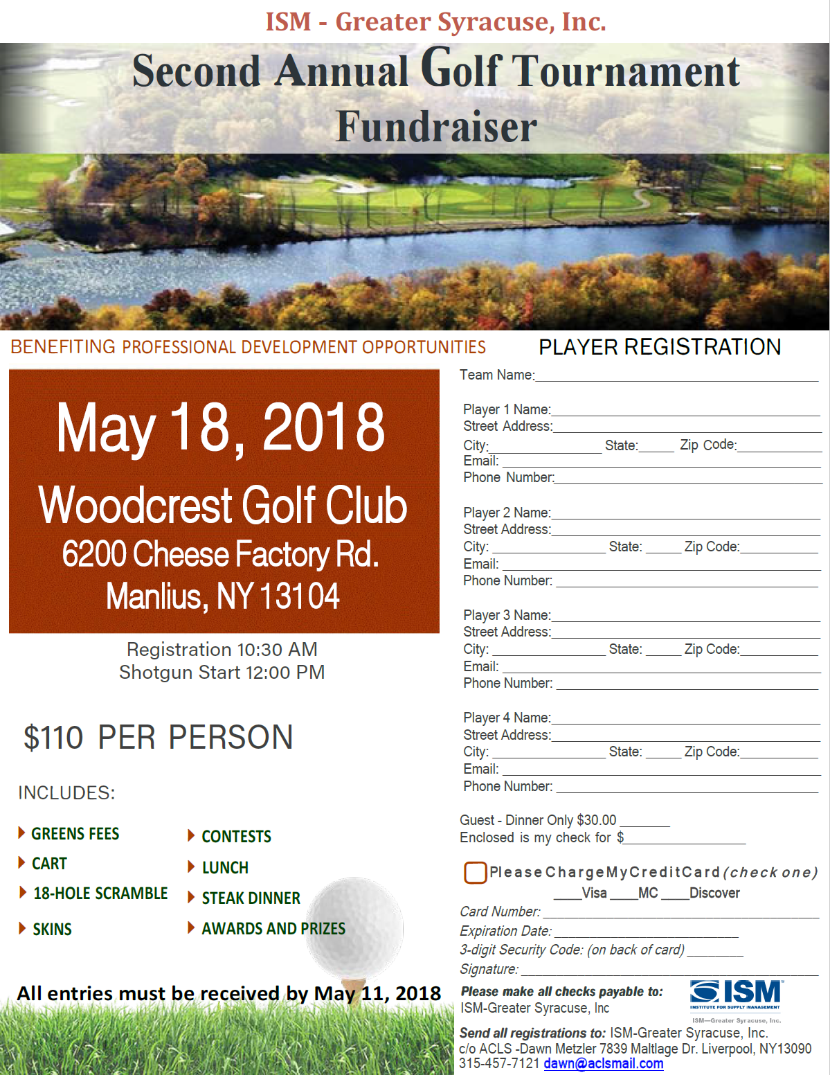 ISM Greater Syracuse 2nd Annual Fundraiser Golf Tournament