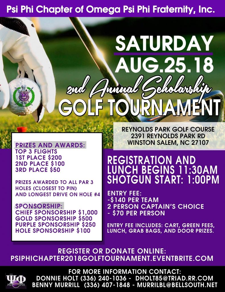 Psi Phi Chapter of Omega Psi Phi Fraternity, Inc. 2nd Annual Golf ...