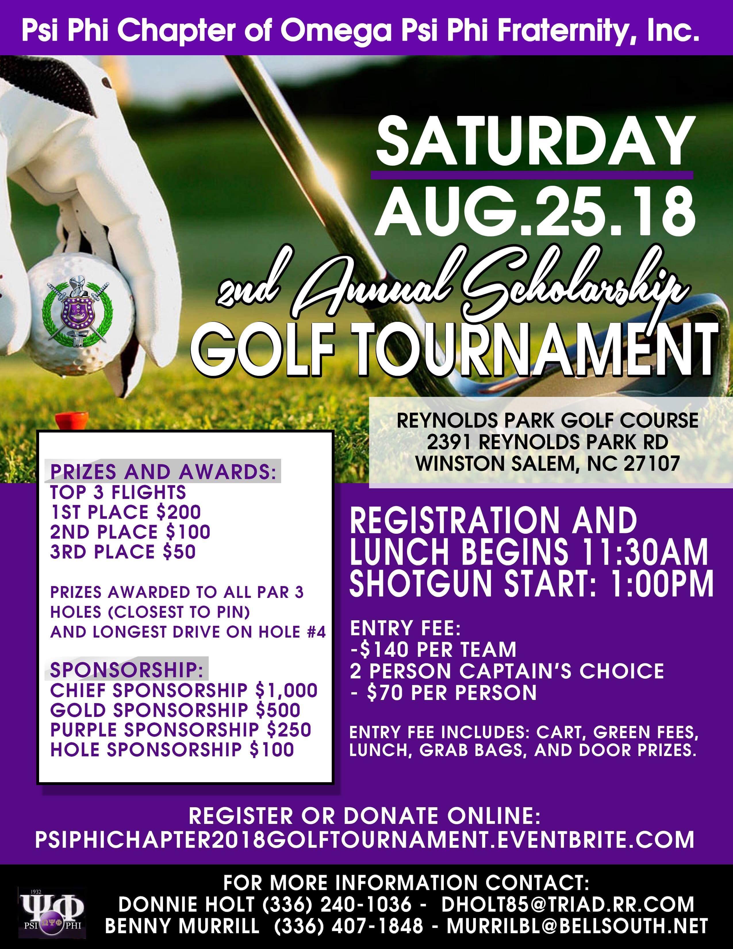 Psi Phi Chapter of Omega Psi Phi Fraternity Inc. 2nd Annual Golf