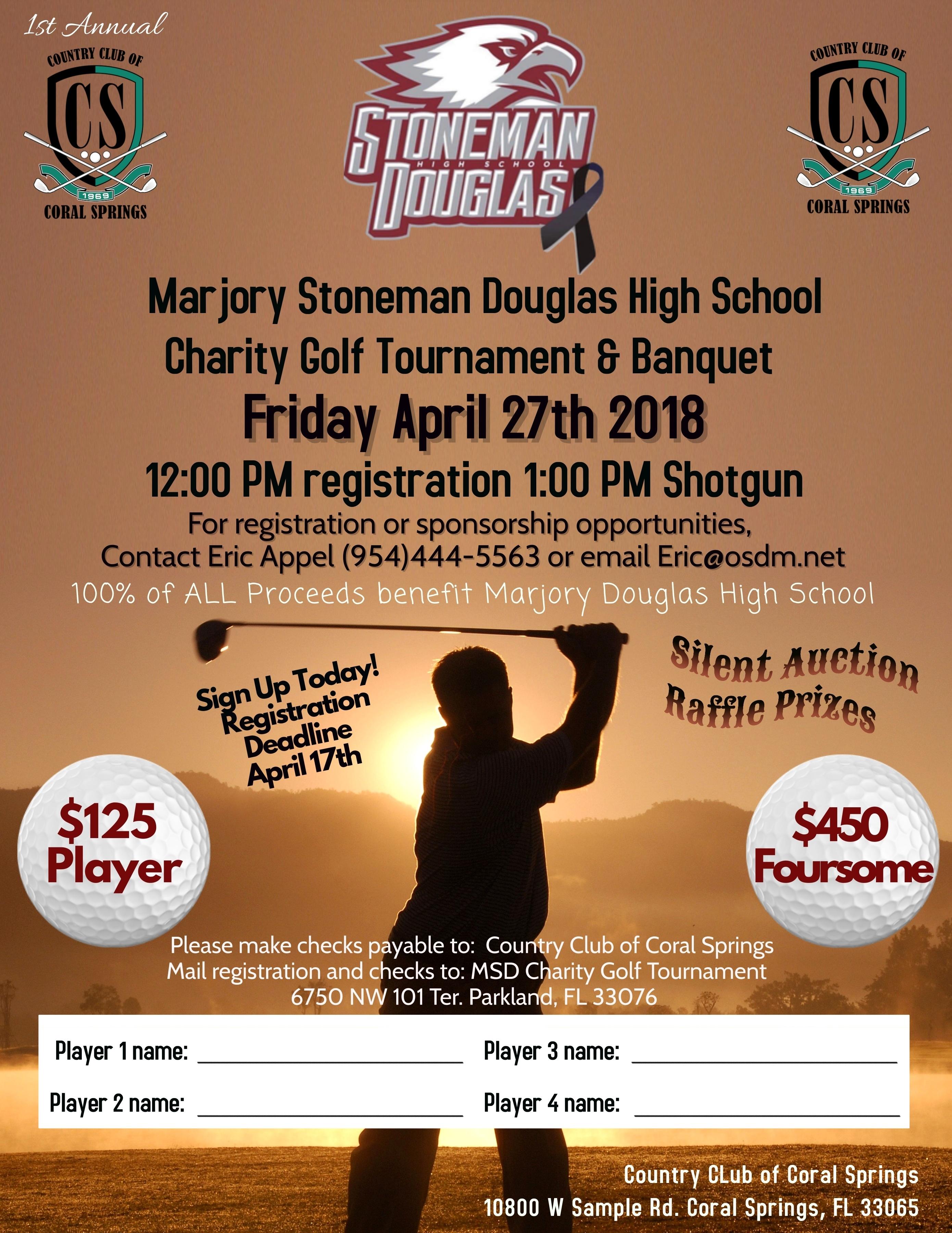 1st Annual Marjory Stoneman Douglas Charity Golf Tournament & Banquet