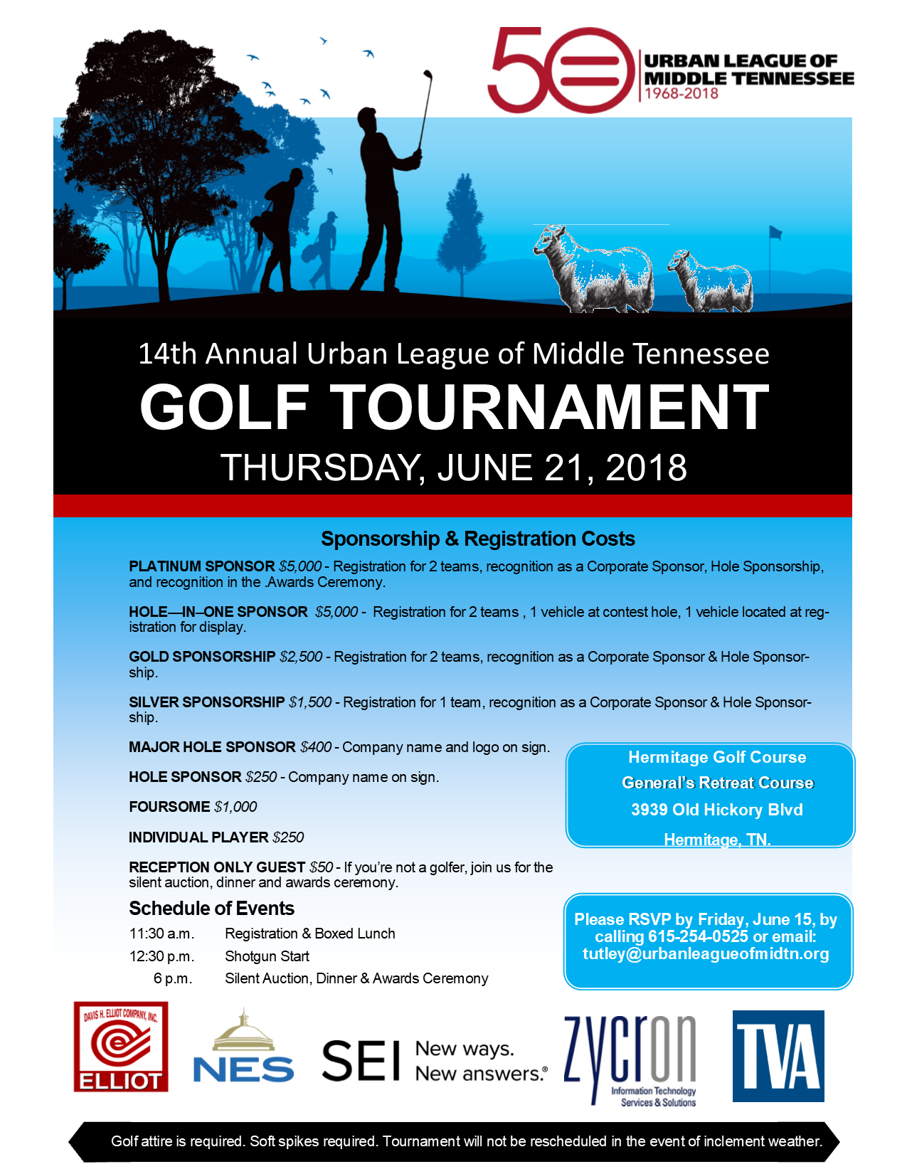 14th Annual Urban League of Middle Tennessee GOLF TOURNAMENT THURSDAY, JUNE 21, 2018