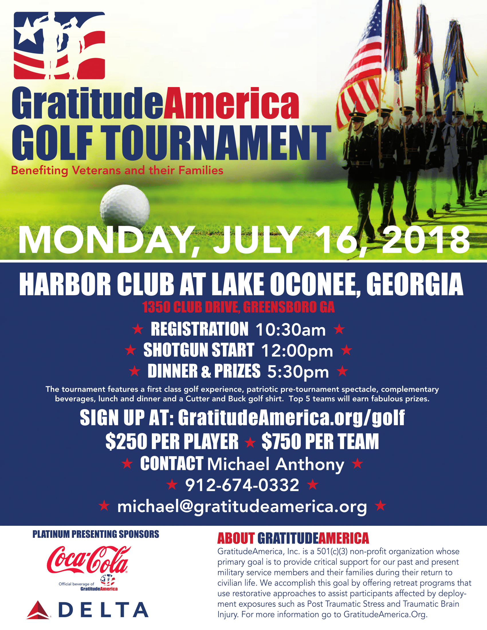 5th Annual GratitudeAmerica Military Appreciation Golf Tournament