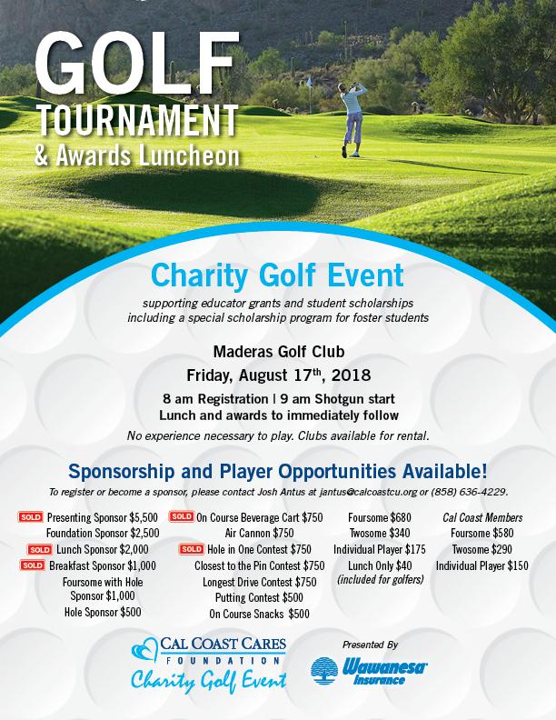 Cal Coast Cares Foundation Charity Golf Tournament