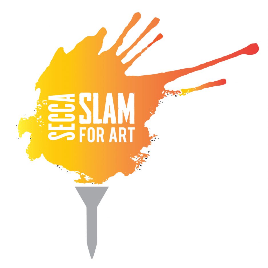 YELLOW GRADIENT FINAL FINAL SECCA ART SLAM LOGO START Yellow Grad Slam Logo NO Location