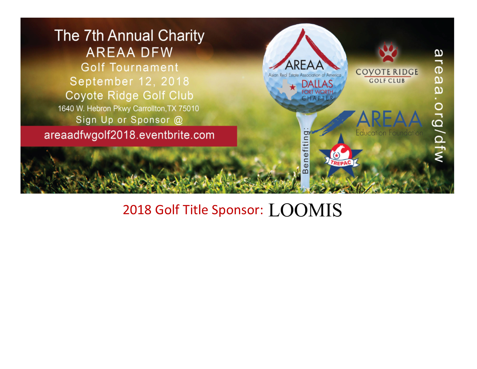 AREAA DFW 7TH ANNUAL GOLF TOURNAMENT 2018