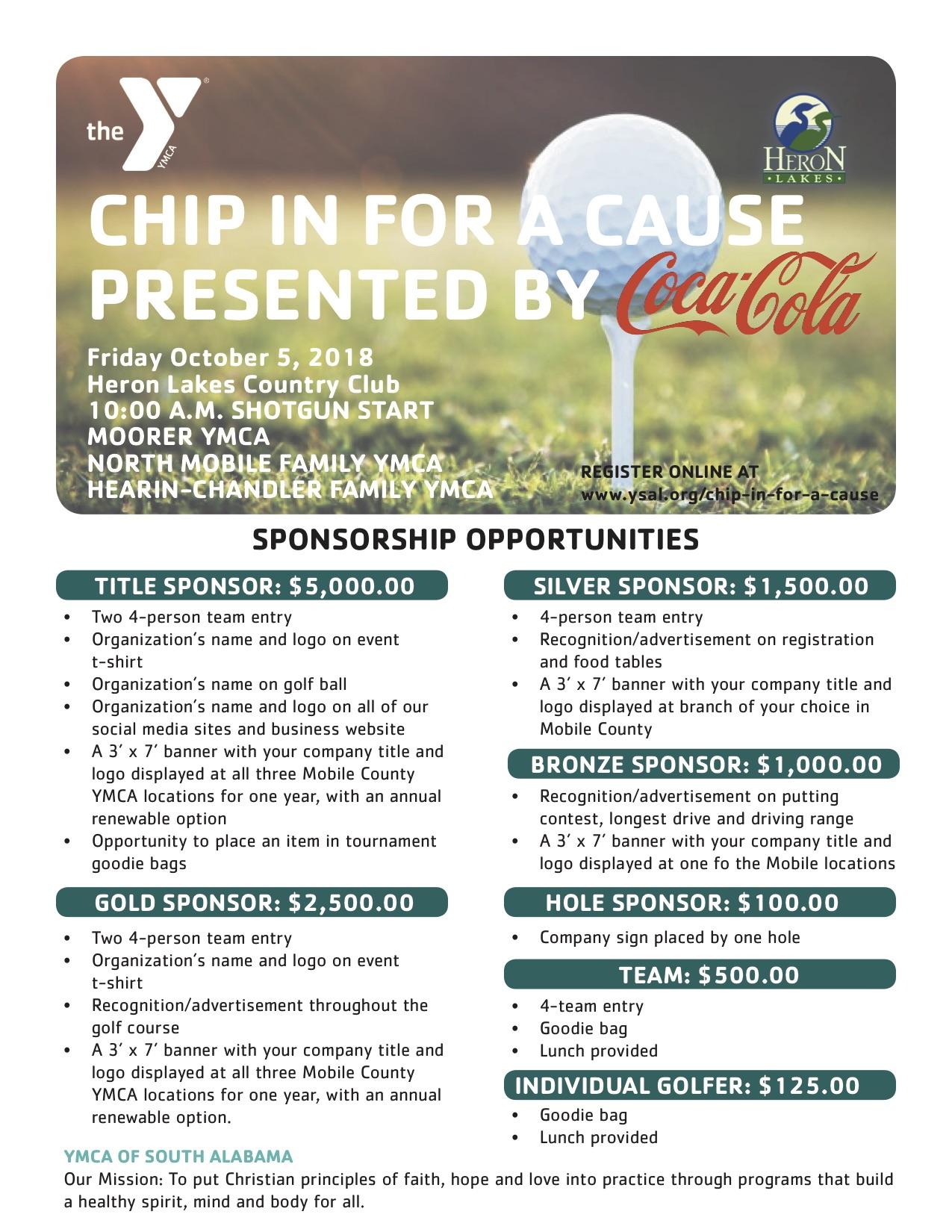 YMCA of South Alabama Golf Tournament presented by Coca-Cola