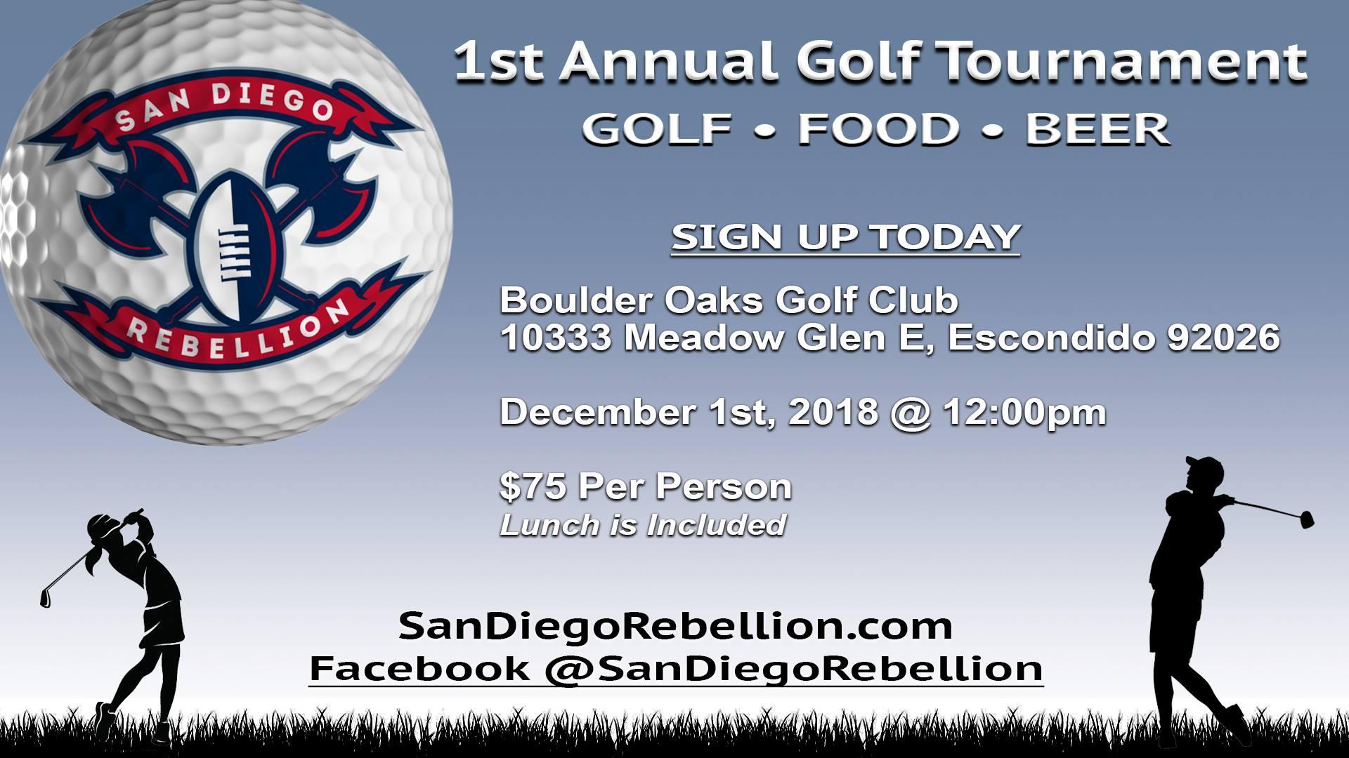 1st Annual Rebellion Golf Tournament