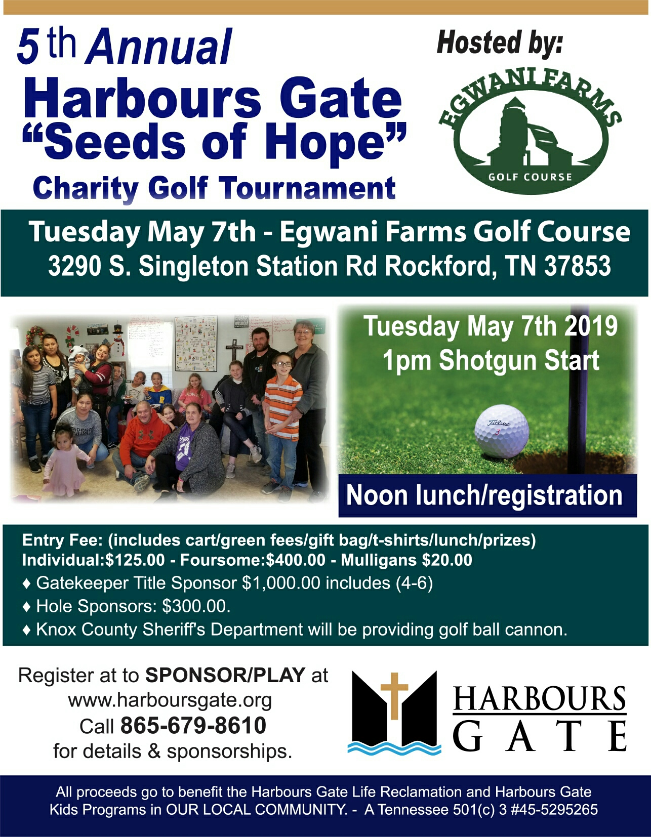 Harbours Gate Seeds of Hope Charity Golf Tournament