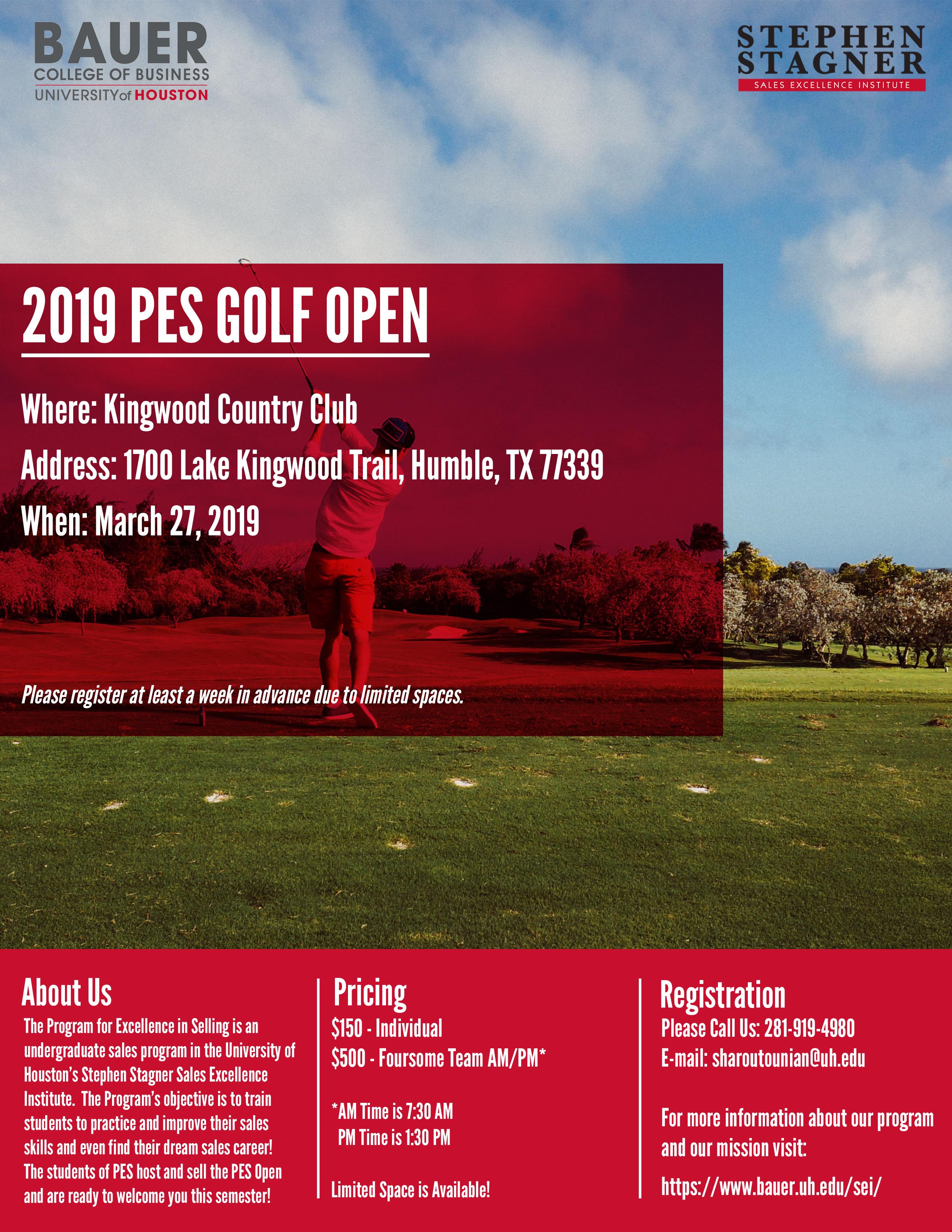University of Houston's 2019 PES Golf Open Hosted At The Kingwood Country C