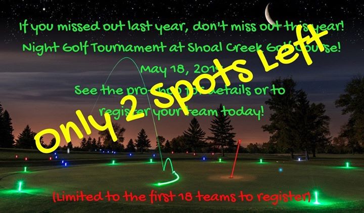 Night Golf Tournament at Shoal Creek Golf Course