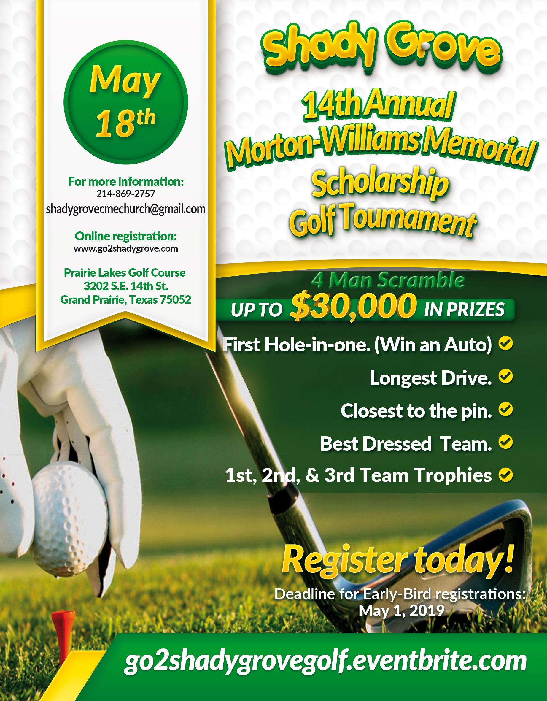 ShadyGrove - Morton-Williams Memorial Scholarship Golf Tournament
