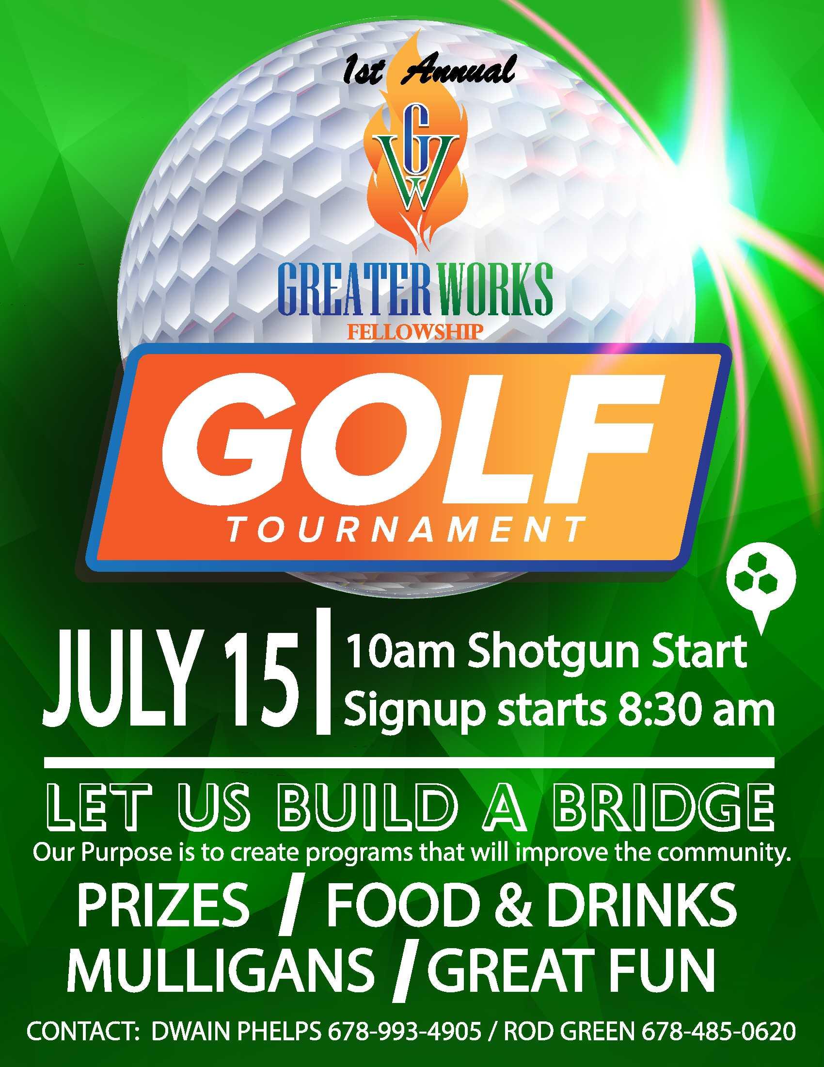 Greater Works Fellowship Annual Golf Tournament