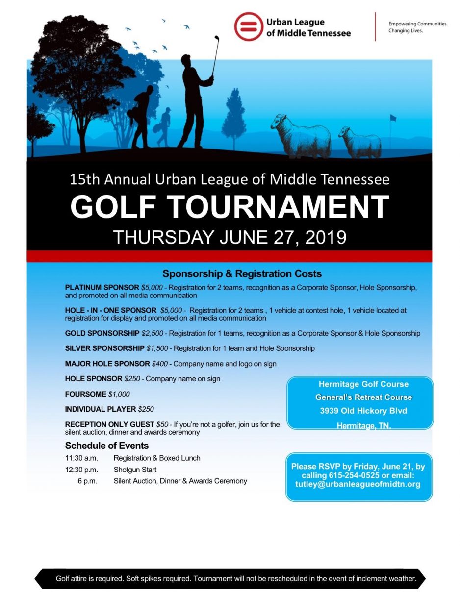 15th Annual Urban League of Middle Tennessee Golf Tournament