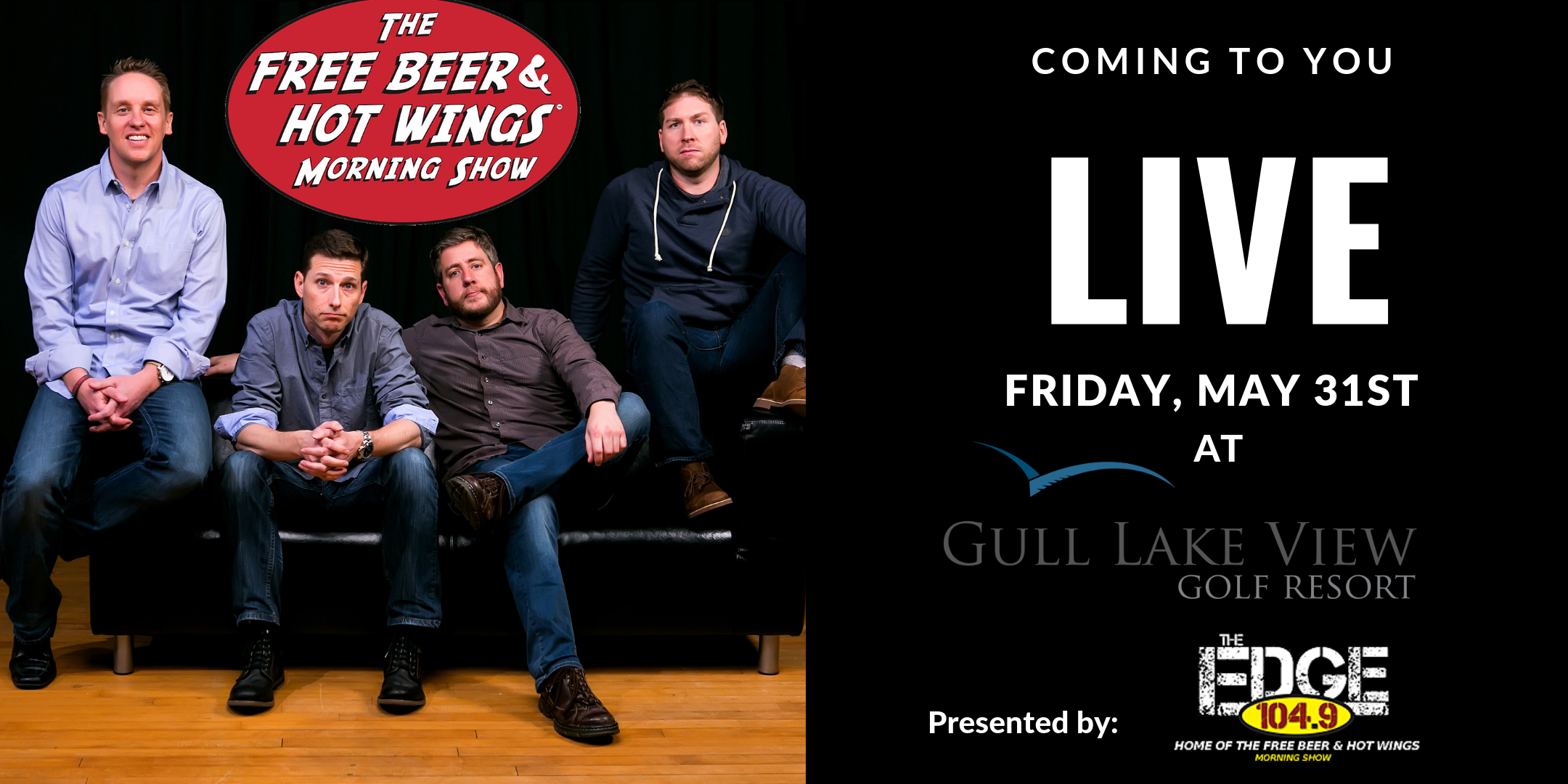 Free Beer and Hot Wings LIVE at Gull Lake View Golf Resort
