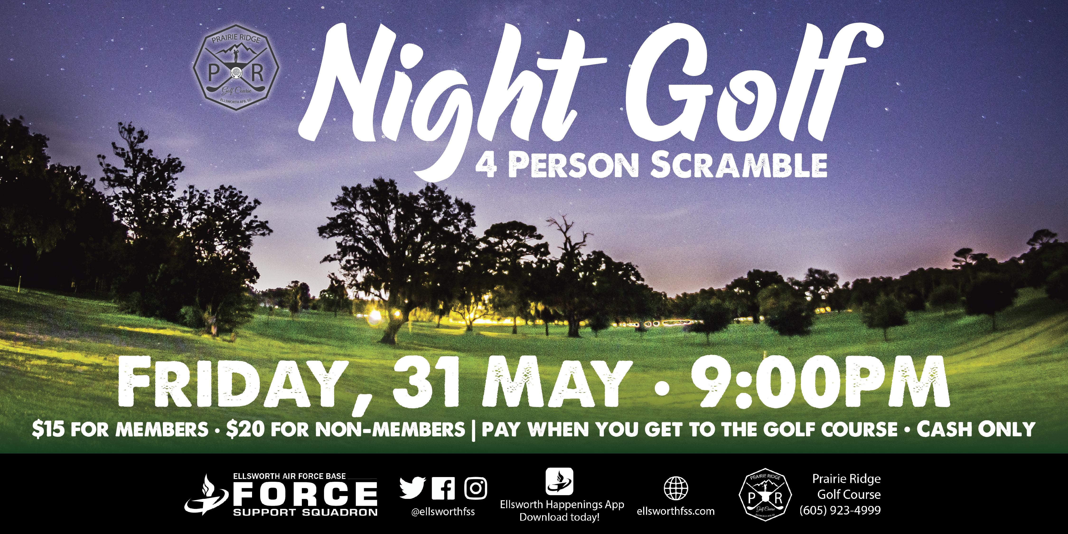 PRGC - Night Golf - 4 person Scramble