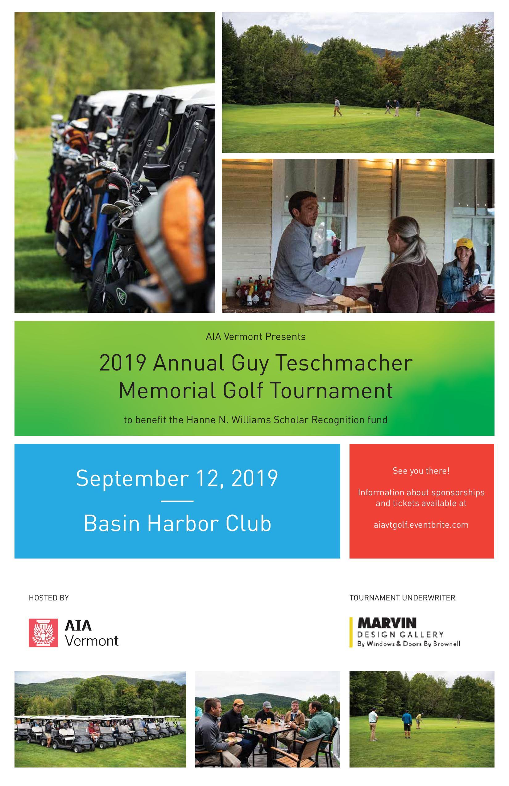 AIA Vermont's Annual Guy Teschmacher Memorial Golf Tournament 2019