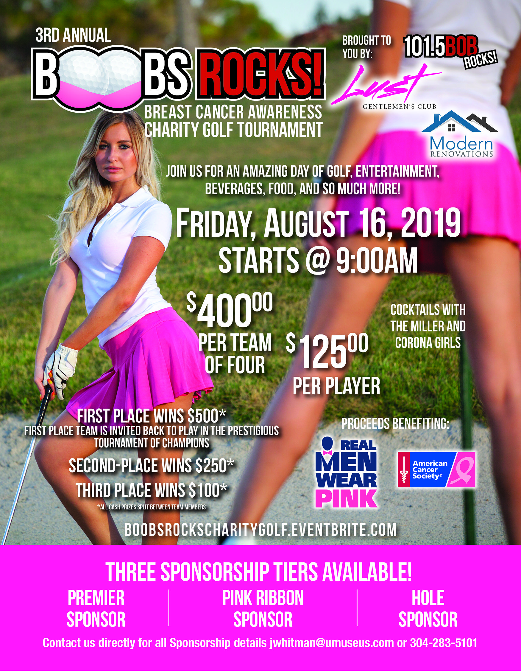 3RD Annual BOOBS ROCKS Breast Cancer Awareness Charity Golf Tournament