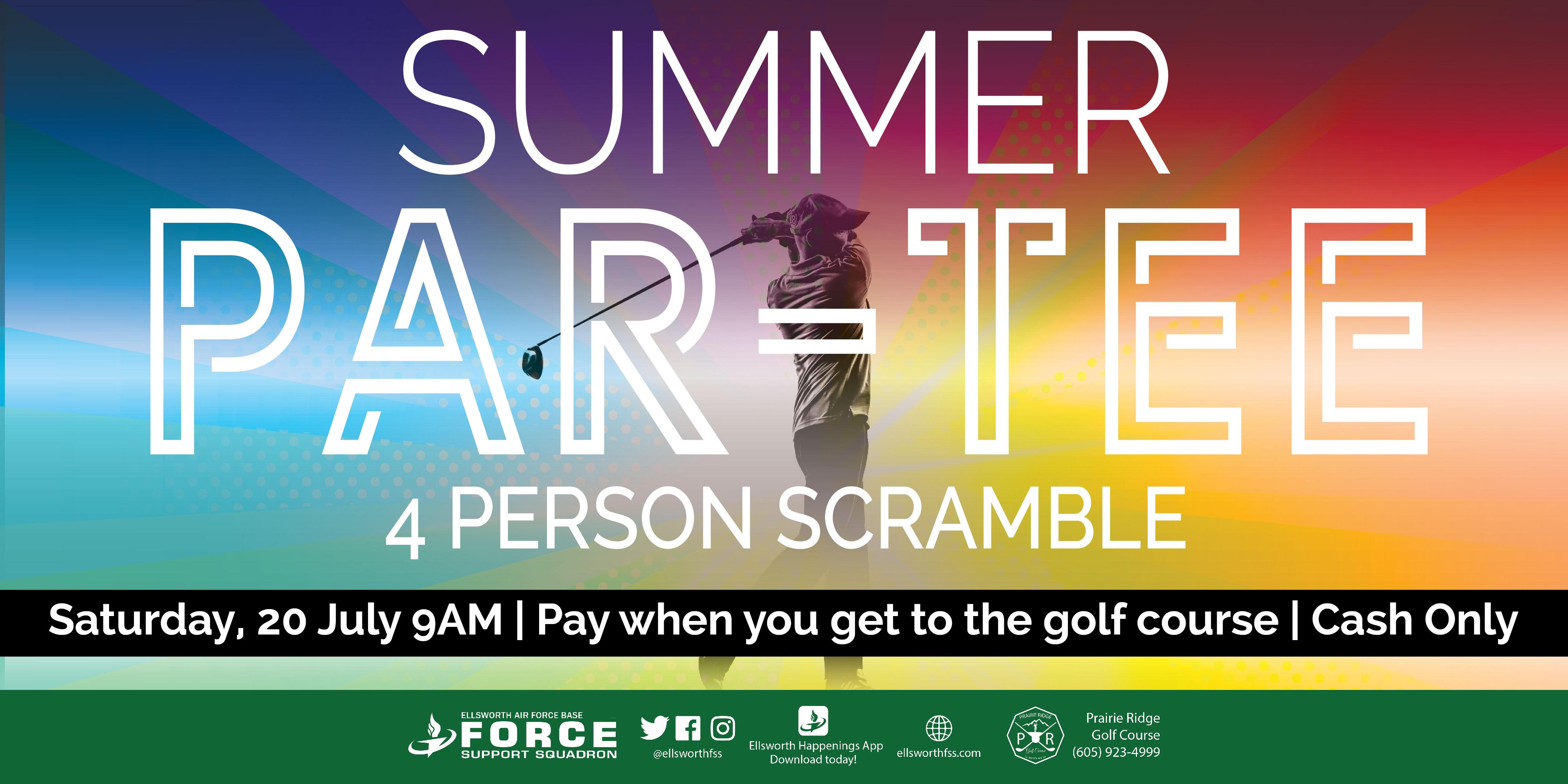 PRGC - Summer Par-Tee 4 person golf scramble