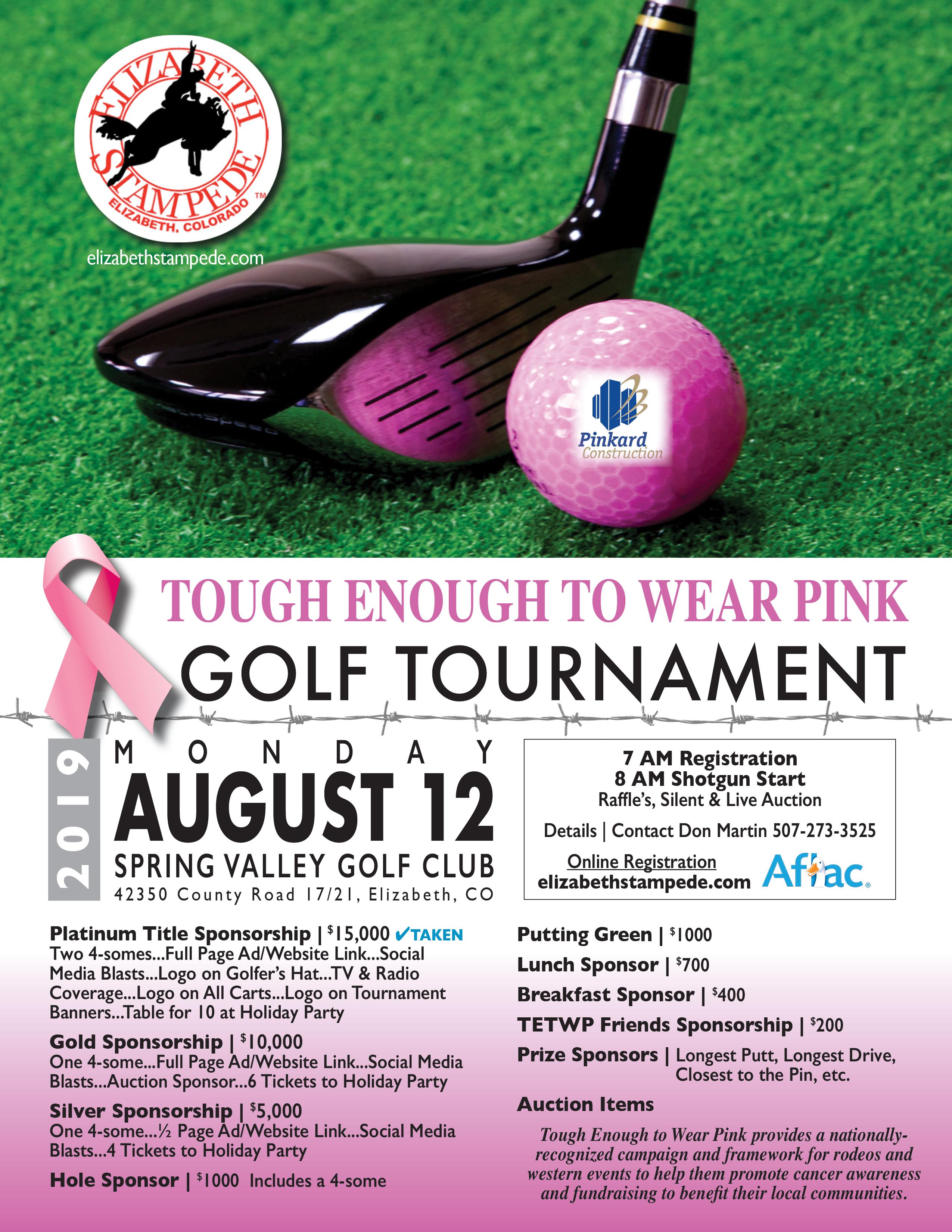 2019 Elizabeth Stampede Foundation Tough Enough to Wear Pink Golf Tournament