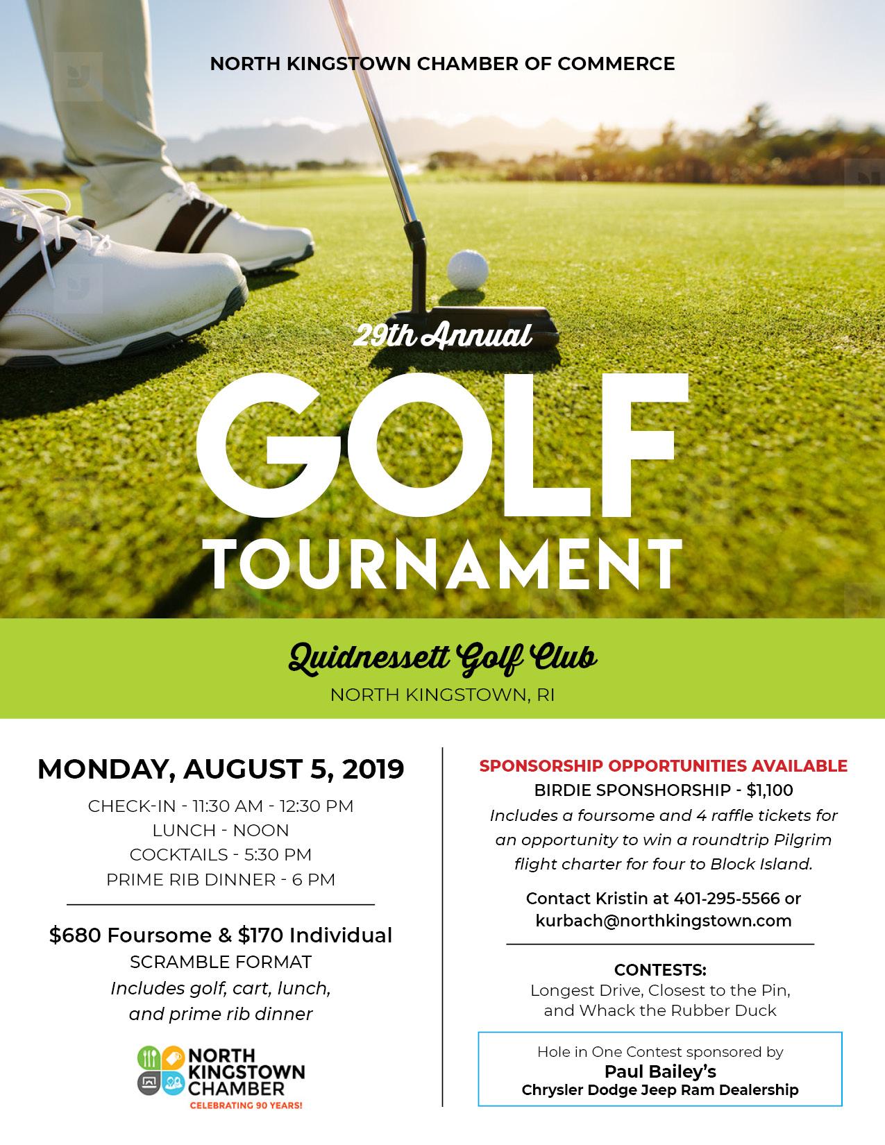 NK Chamber 29th Annual Golf Tournament includes lunch and prime rib dinner!