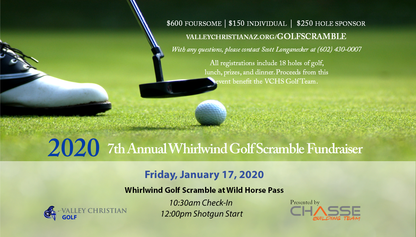 2020 Whirlwind Golf Scramble, presented by Chasse Building Team