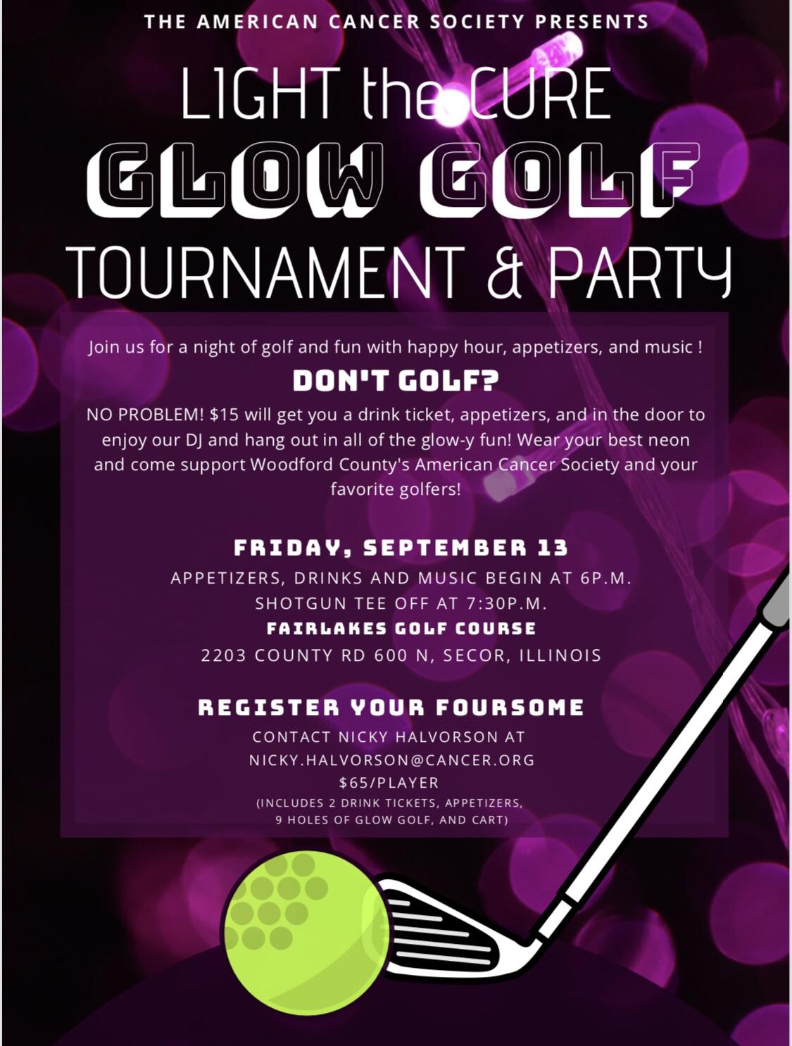 American Cancer Society's Light the Cure Glow Golf Scramble