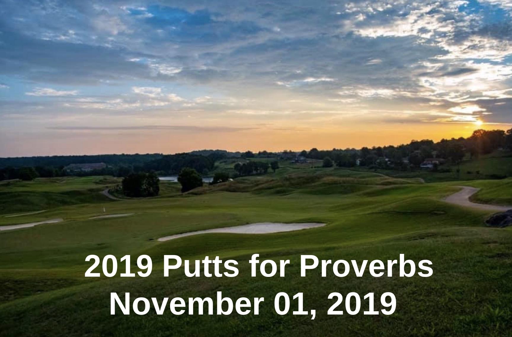 2019 Putts for Proverbs Golf Scramble