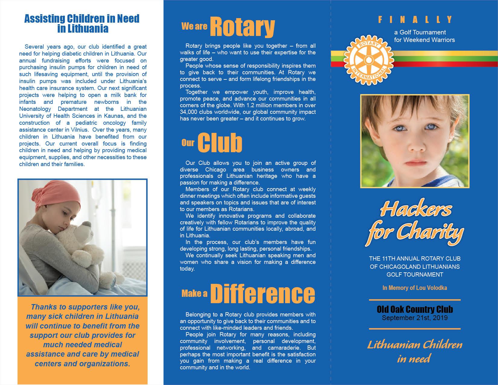 11th Annual Rotary Club of Chicagoland Lithuanians Charity Golf Tournament