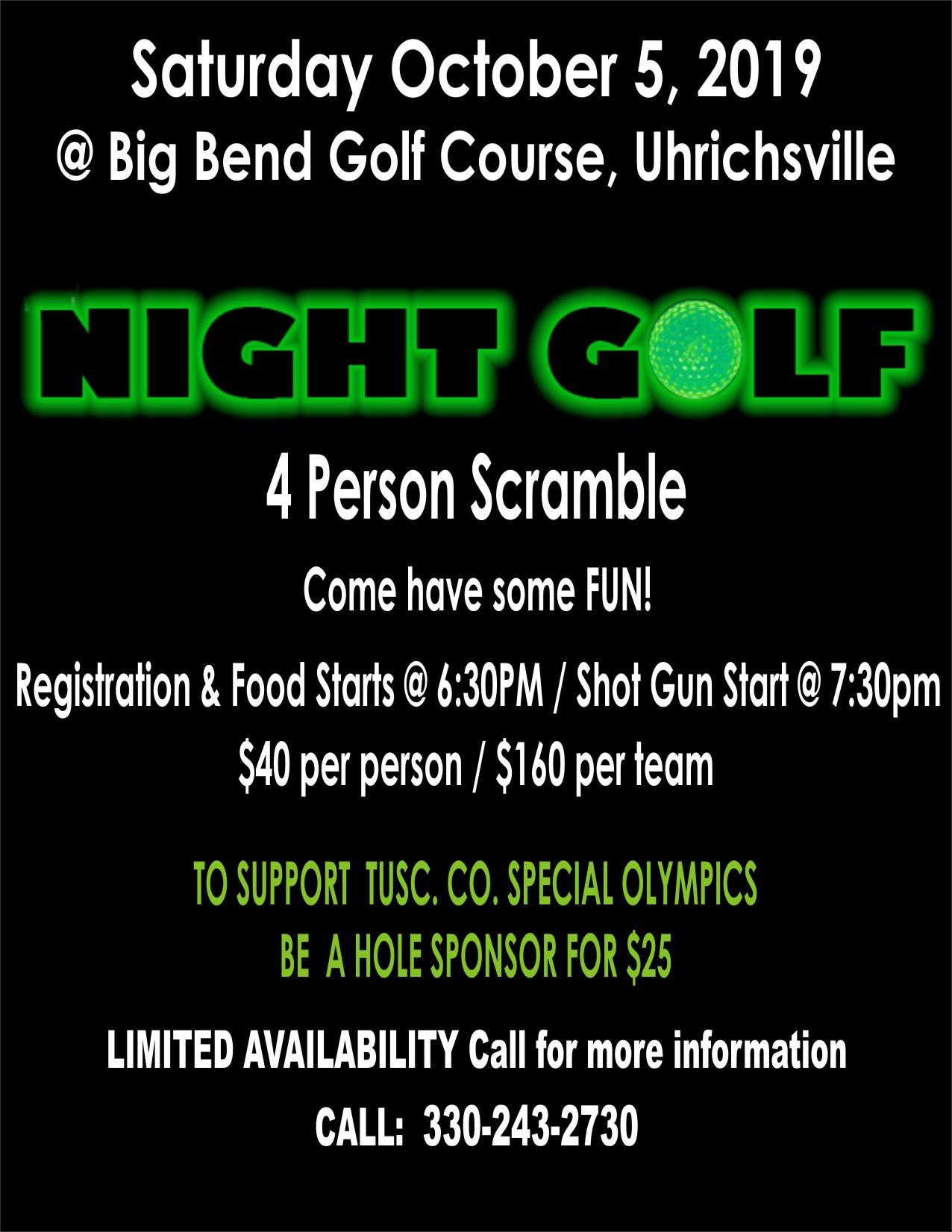 Tuscarawas County Special Olympics Night Golf 2019