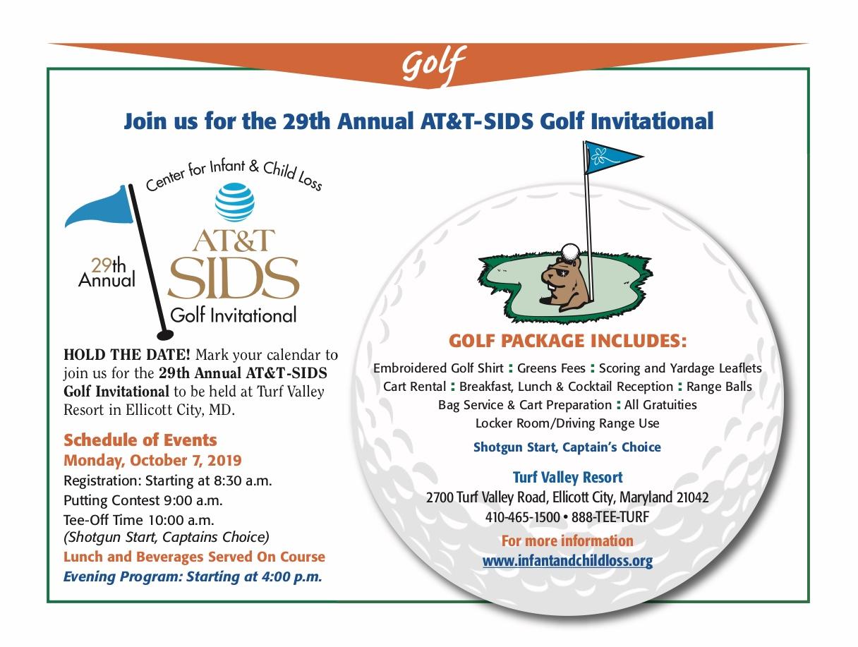 29th Annual AT&T SIDS Golf Invitational & Evening Reception