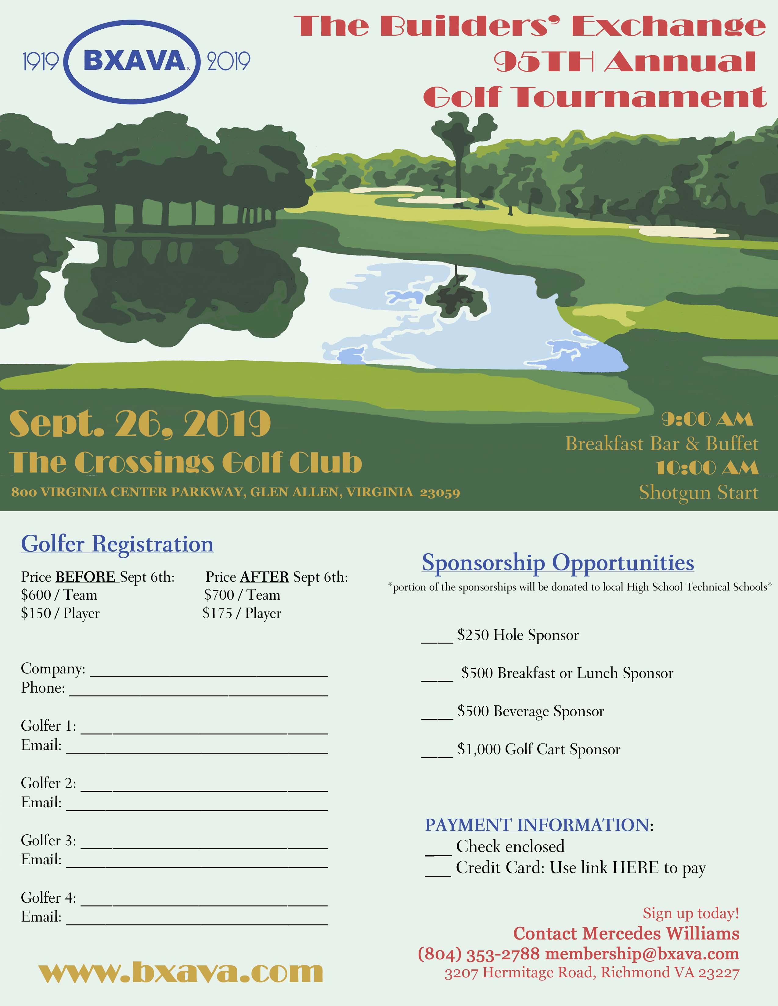 BXAVA 95th Annual Golf Tournament