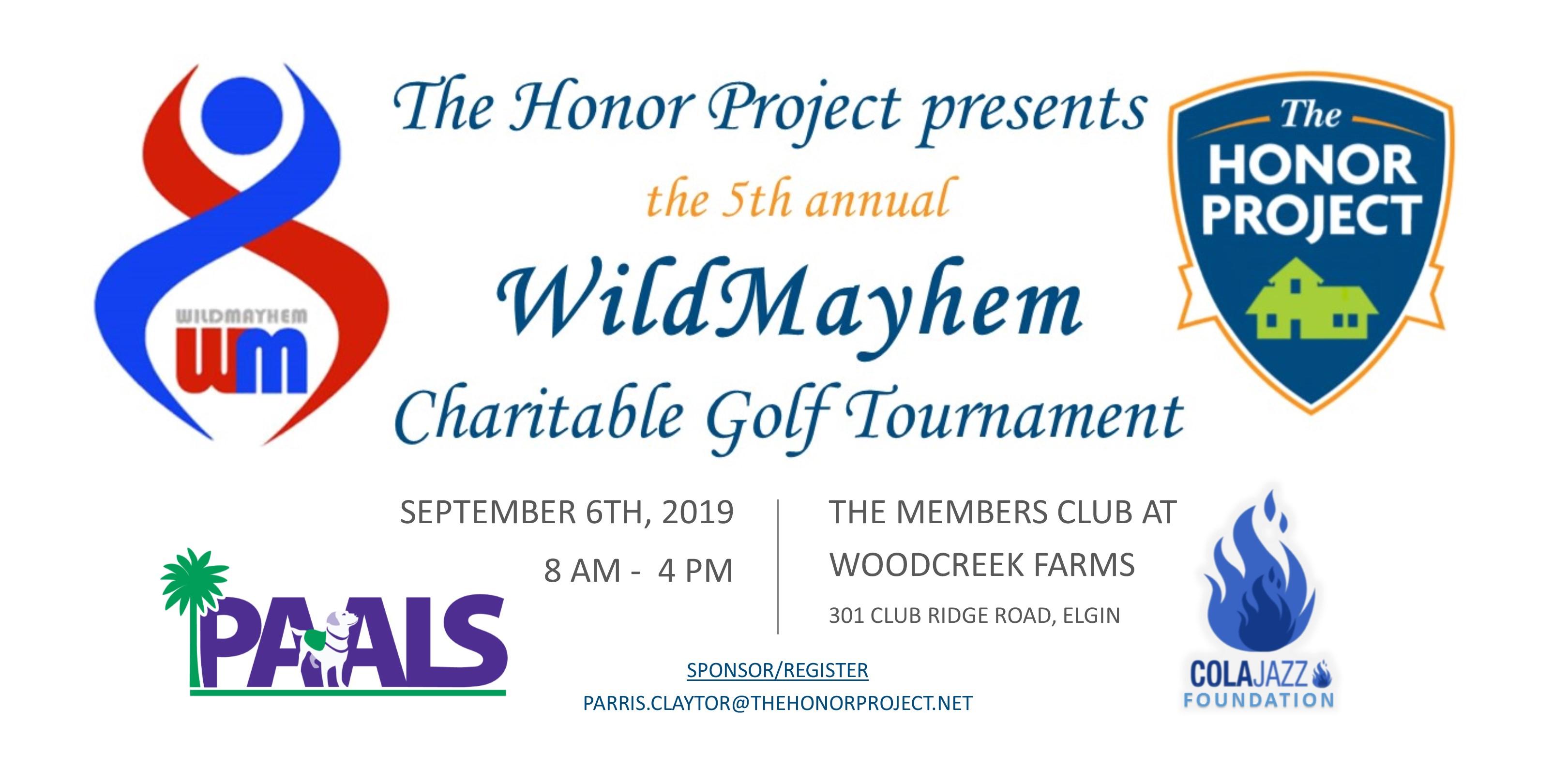 5th annual WildMayhem Golf Tournament benefiting PAALS and ColaJazz Fnd.