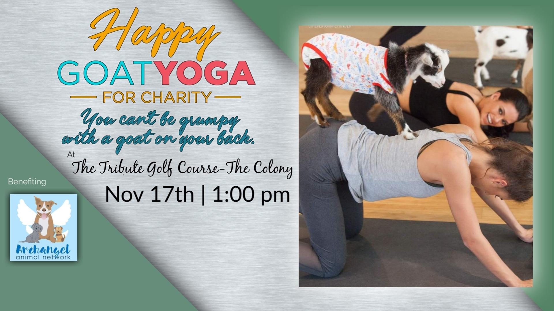 Happy Goat Yoga at Tribute Golf Course: Benefiting Archangel Animal Net