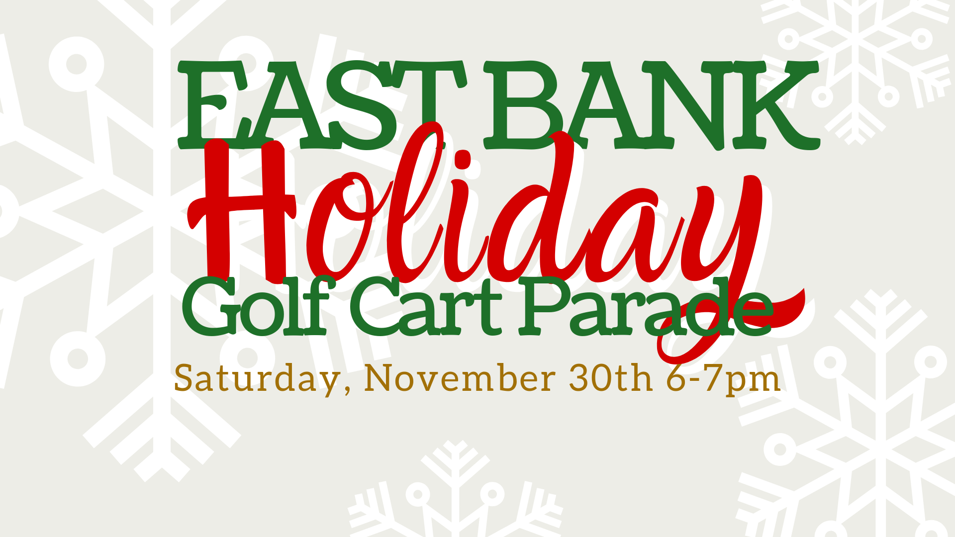 East Bank Golf Cart Parade