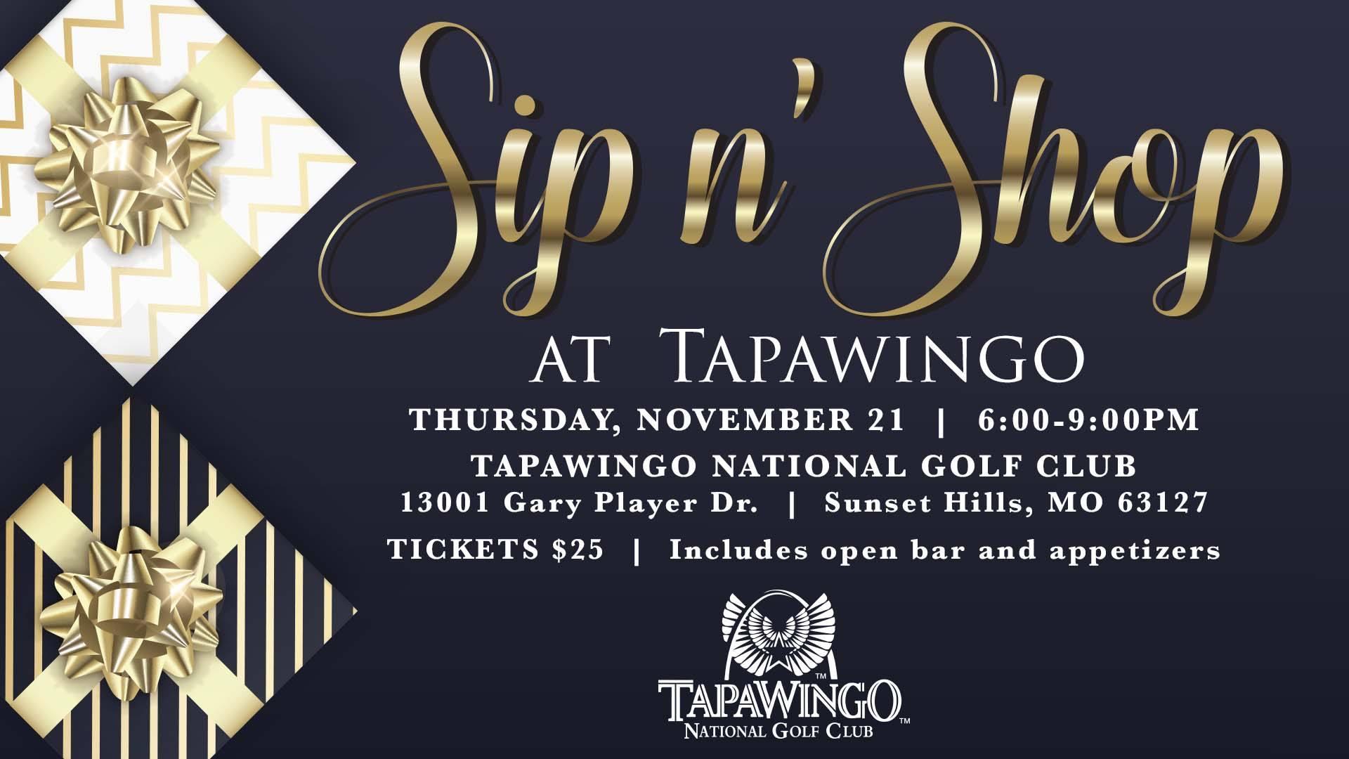 Sip n' Shop at Tapawingo National Golf Club