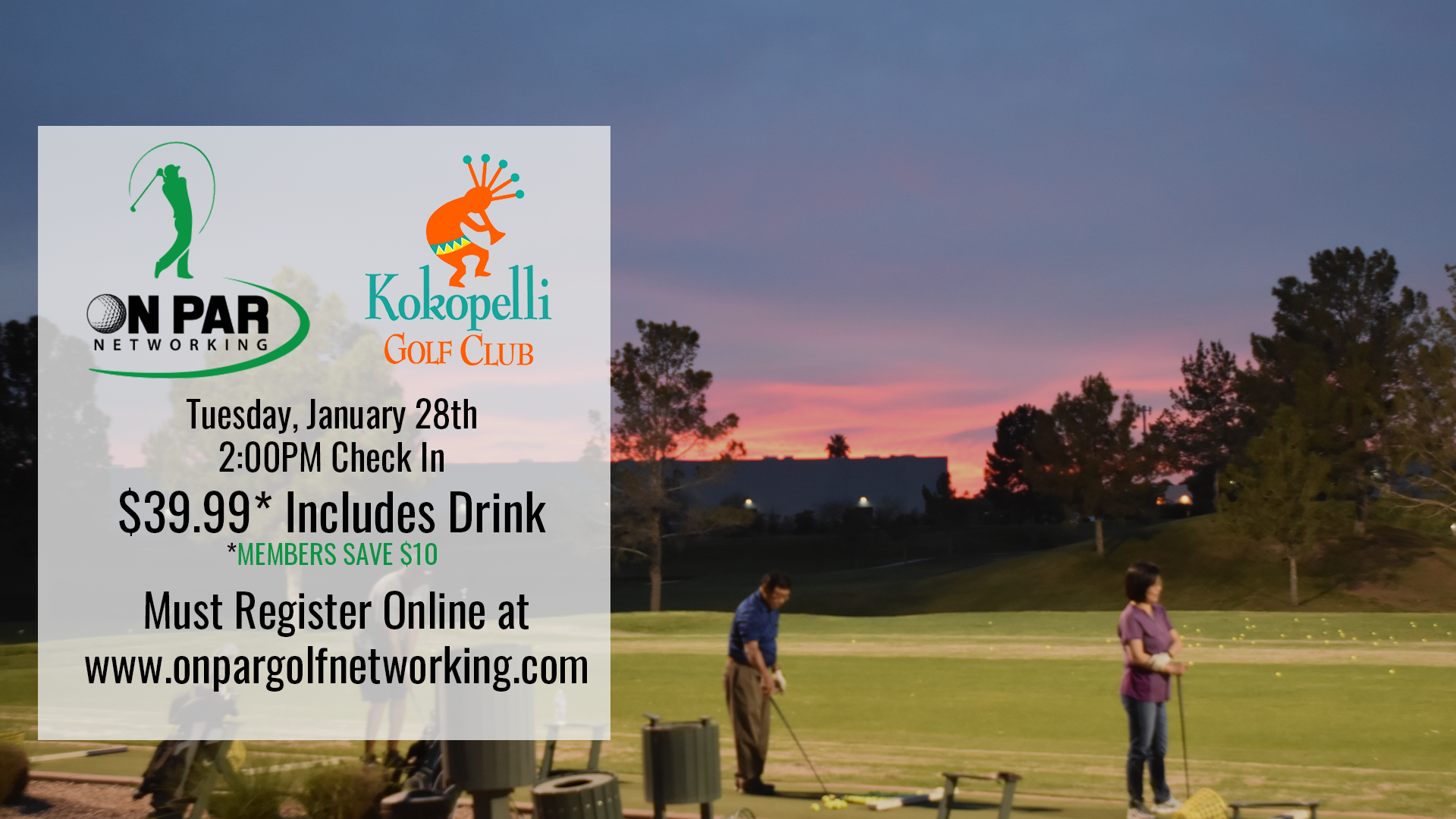 On Par Golf Networking January Kokopelli Event