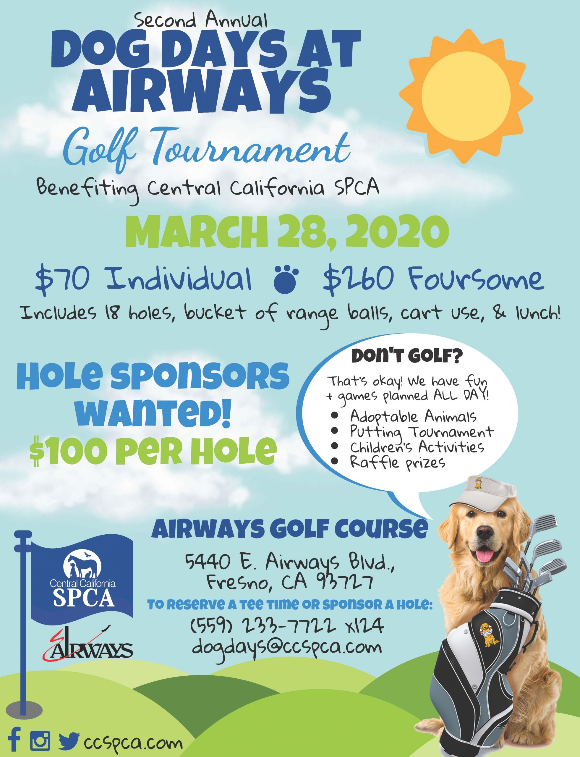 2nd Annual Dog Days @ Airways Golf Tournament and Family Fun Day