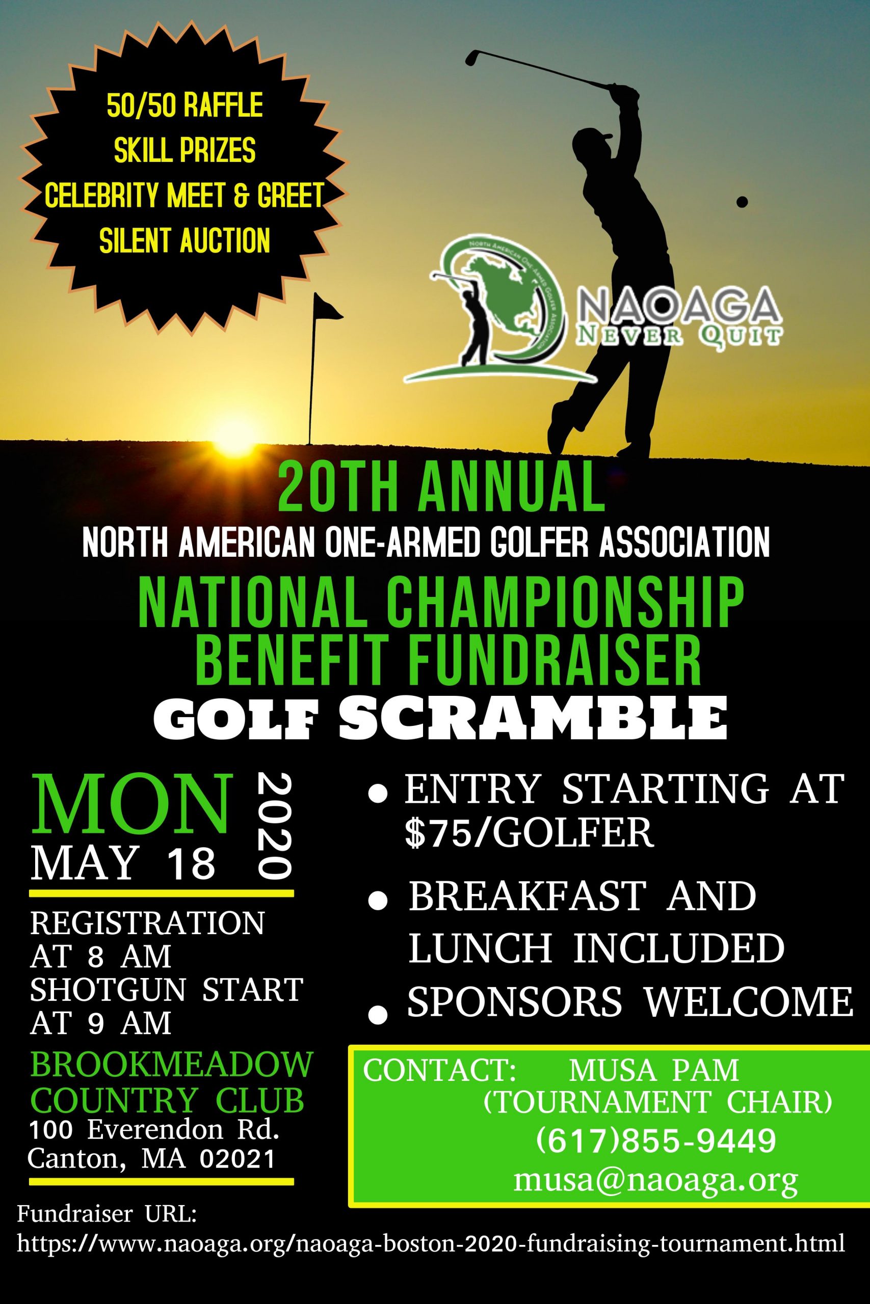 Golf Scramble Fundraising Tournament to Benefit Disabled One-Armed Golfers