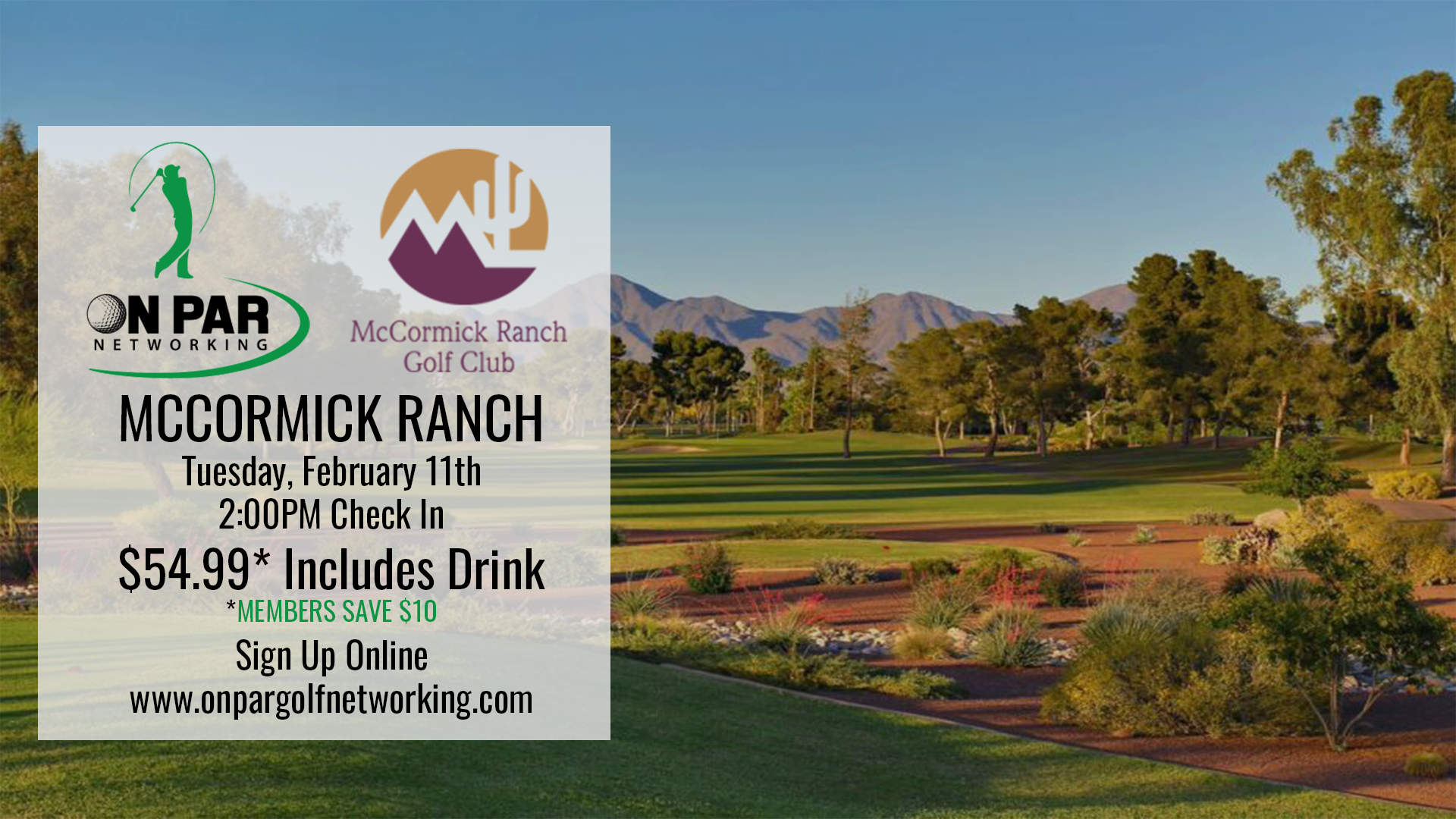 Scottsdale/Phoenix On Par Golf Networking February Event