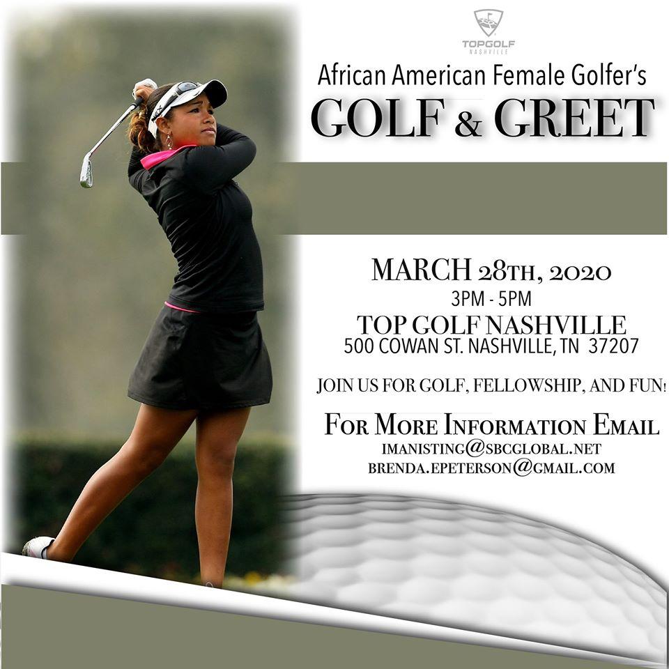 African American Female Golfer's "Golf & Greet"