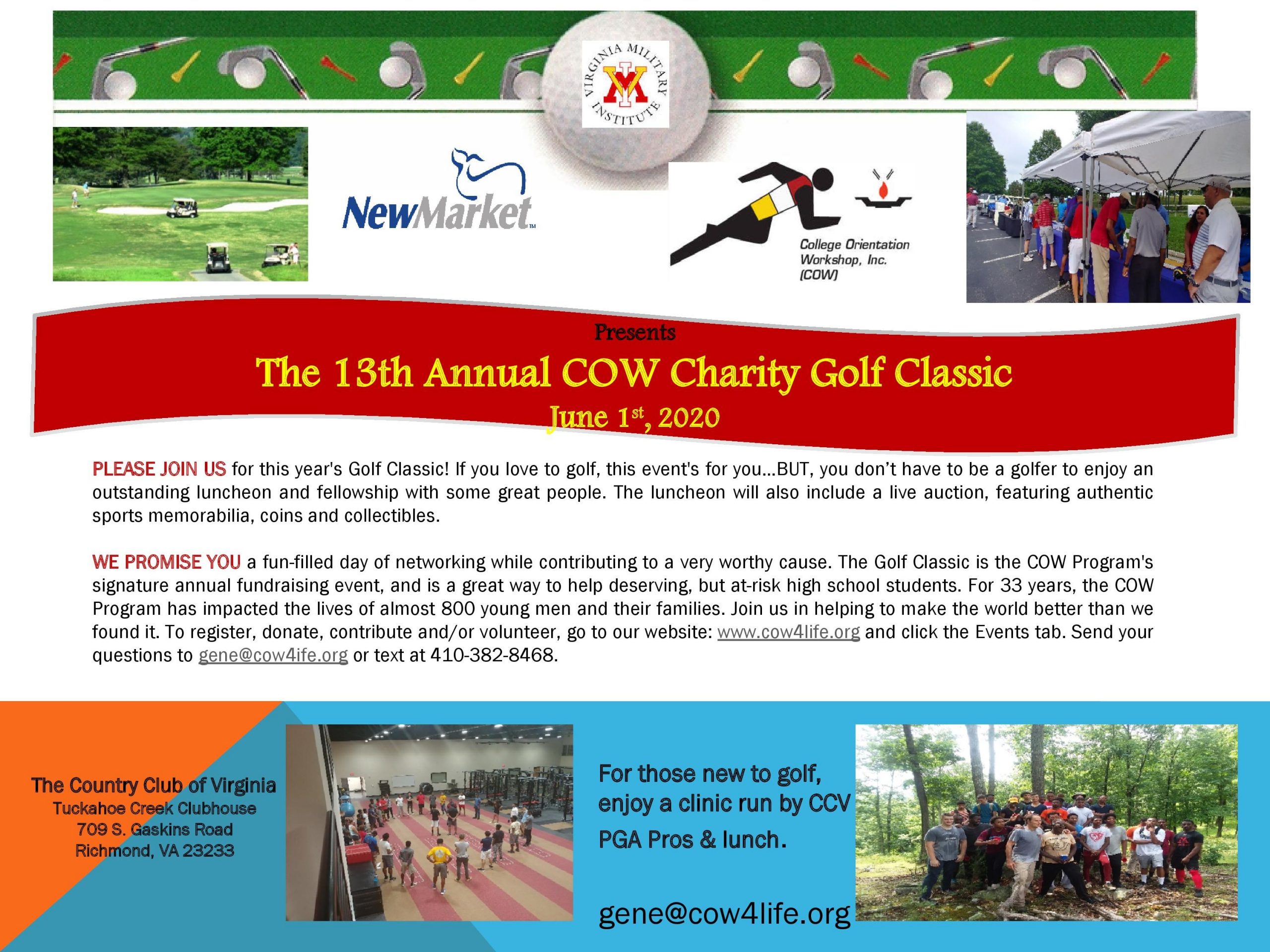 2020 COW Charity Golf Classic - 13th Annual